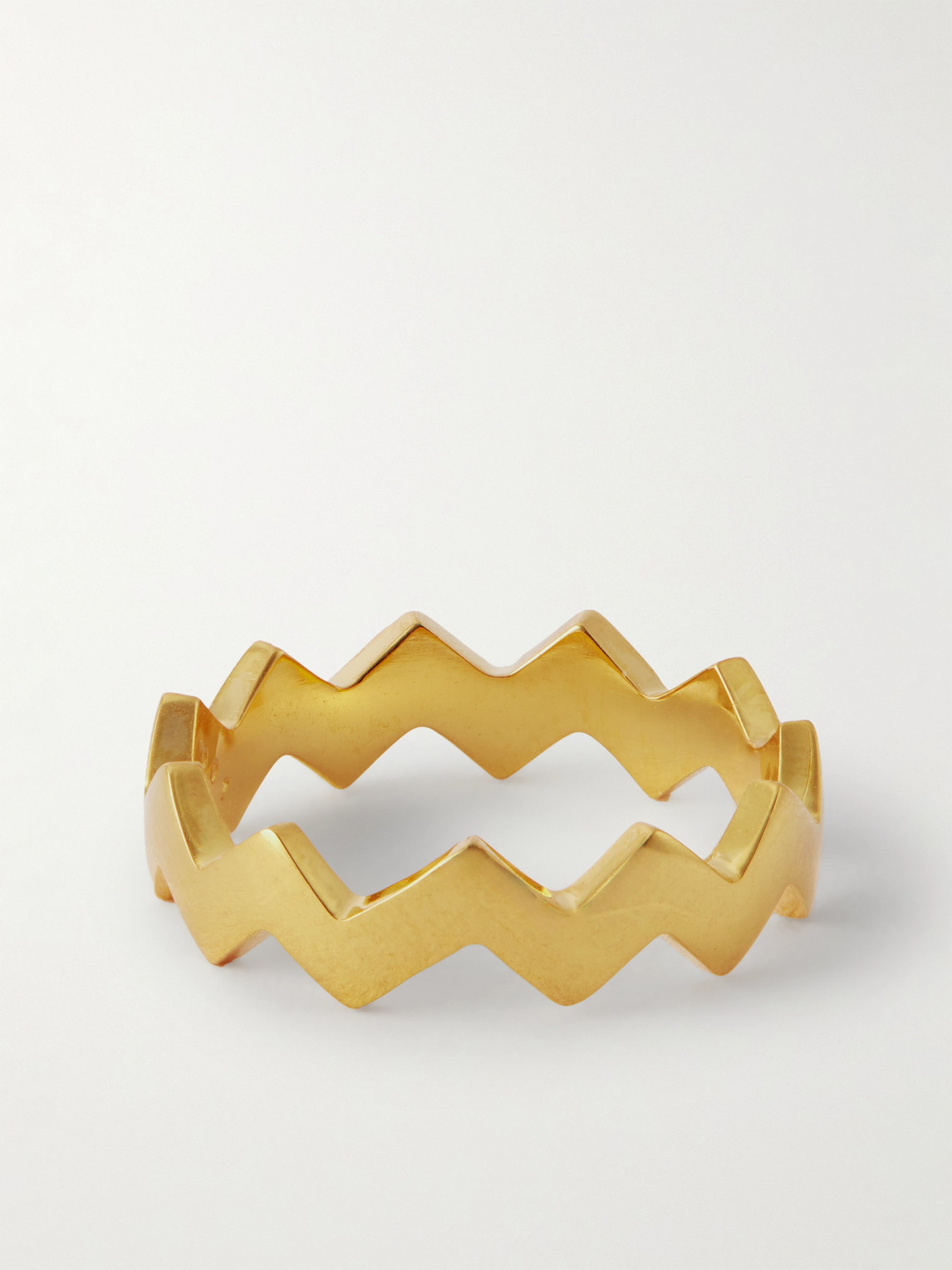 Mikia Snake Gold-plated Diamond Ring In Gold