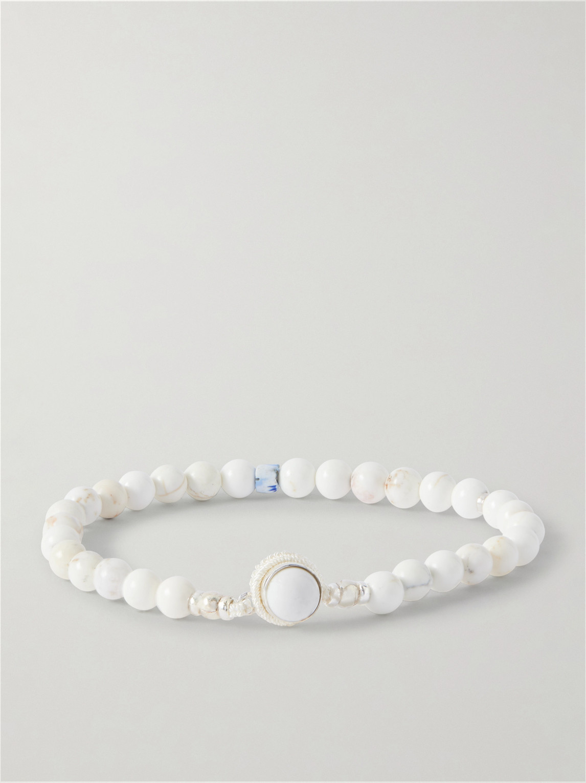 Mikia Circle 8 Sterling Silver And Magnesite Bracelet In White