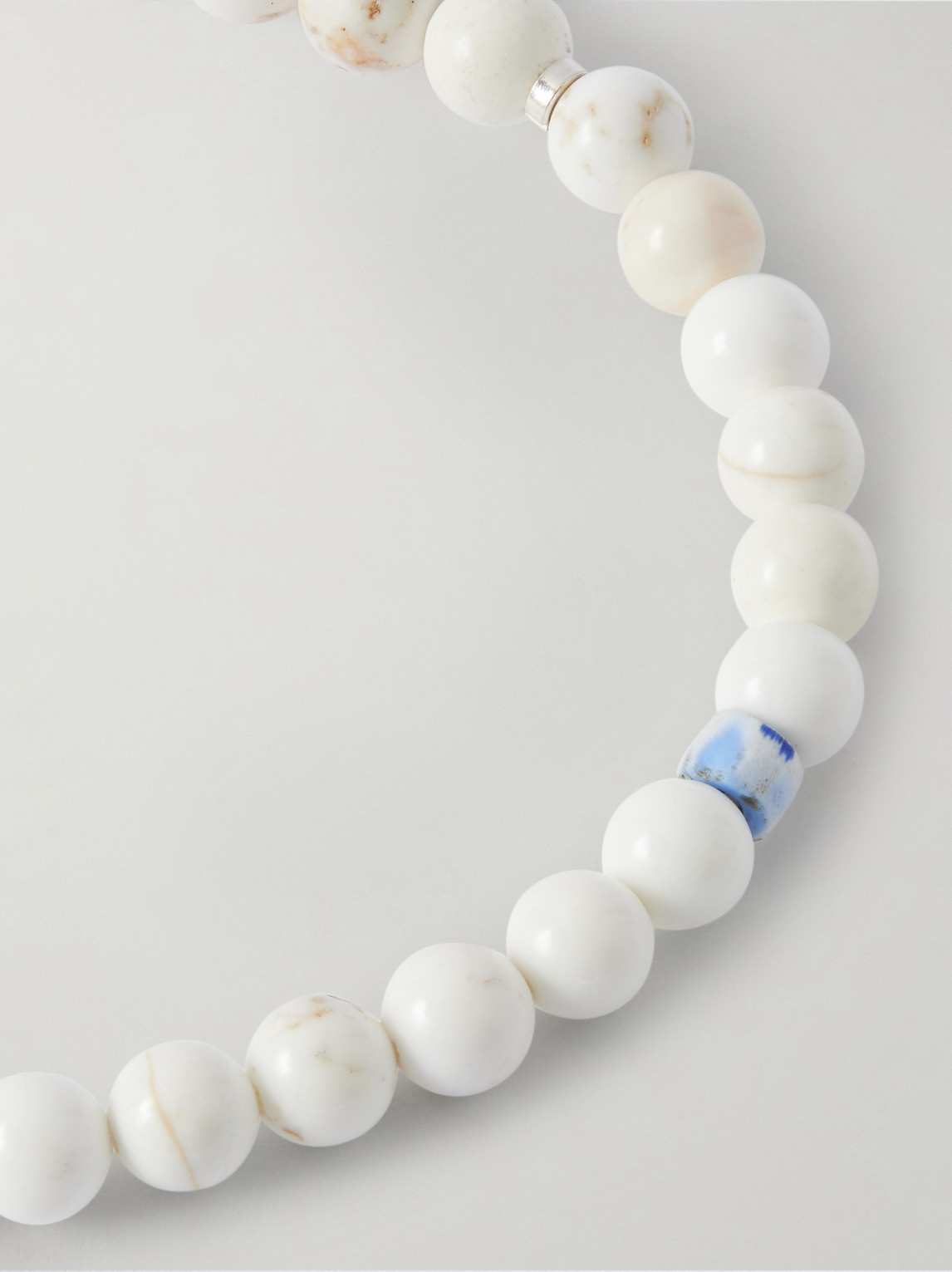 Mikia Circle 8 Sterling Silver And Magnesite Bracelet In White