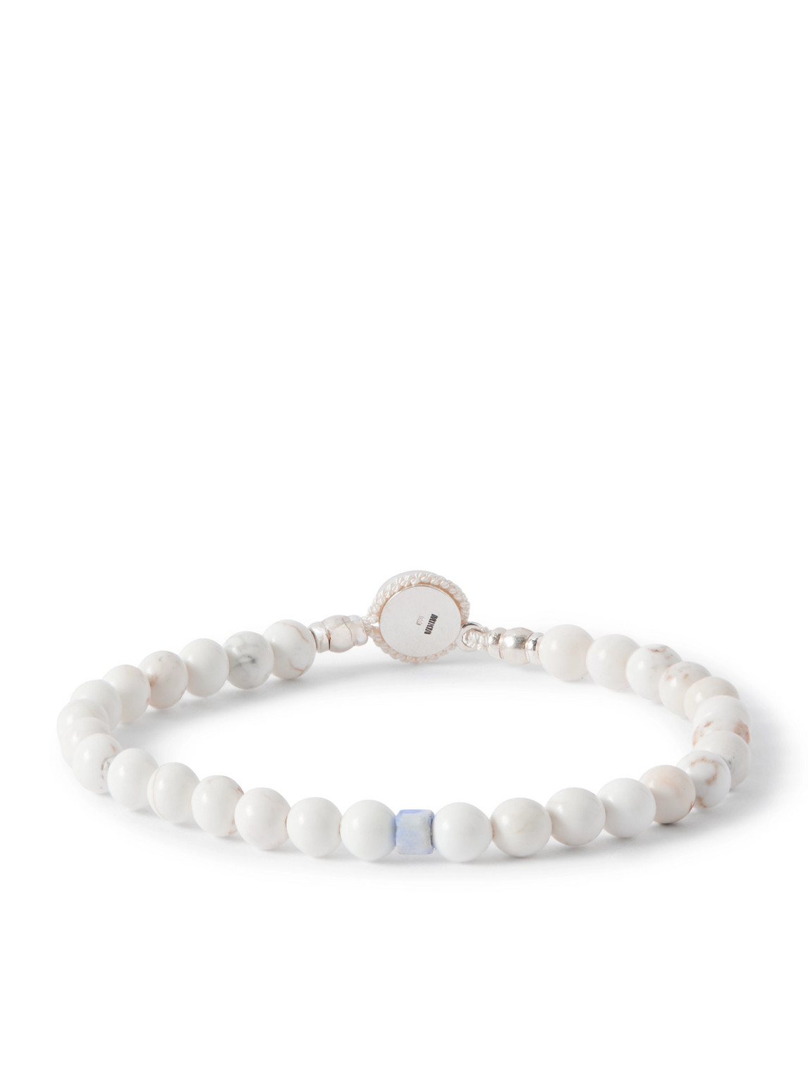 Mikia Circle 8 Sterling Silver And Magnesite Bracelet In White