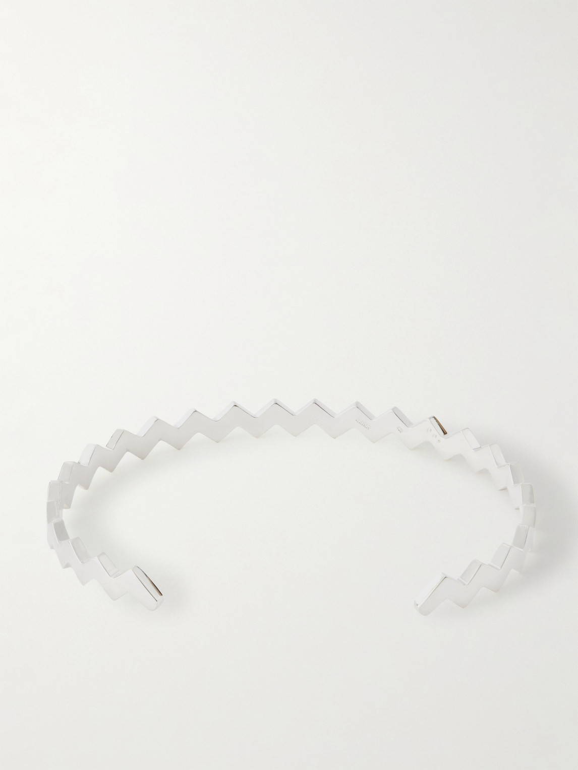 Mikia Snake Sterling Silver Diamond Cuff In Silver