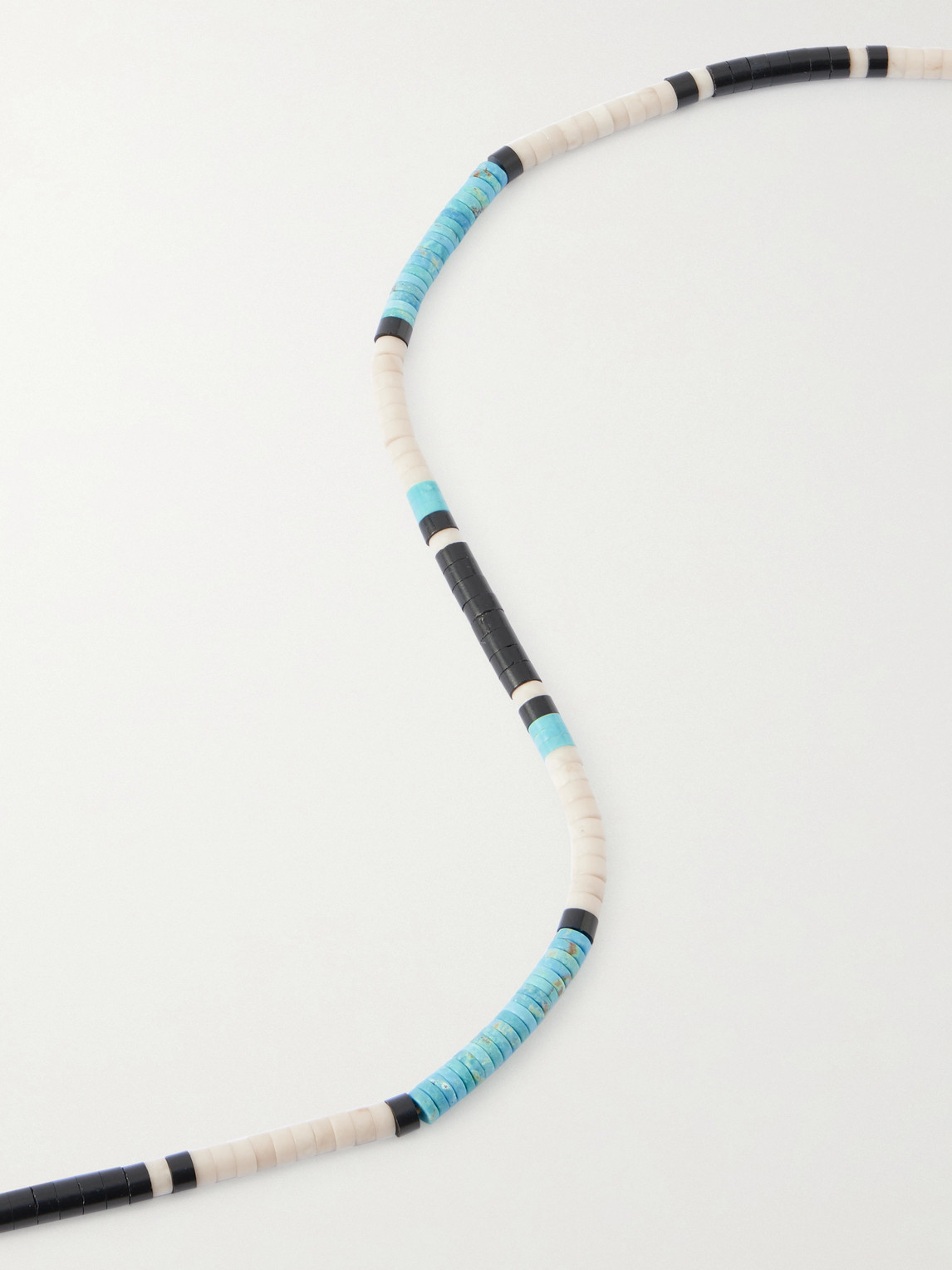  Mikia - Heishi Multi-stone Necklace - Men - Blue 