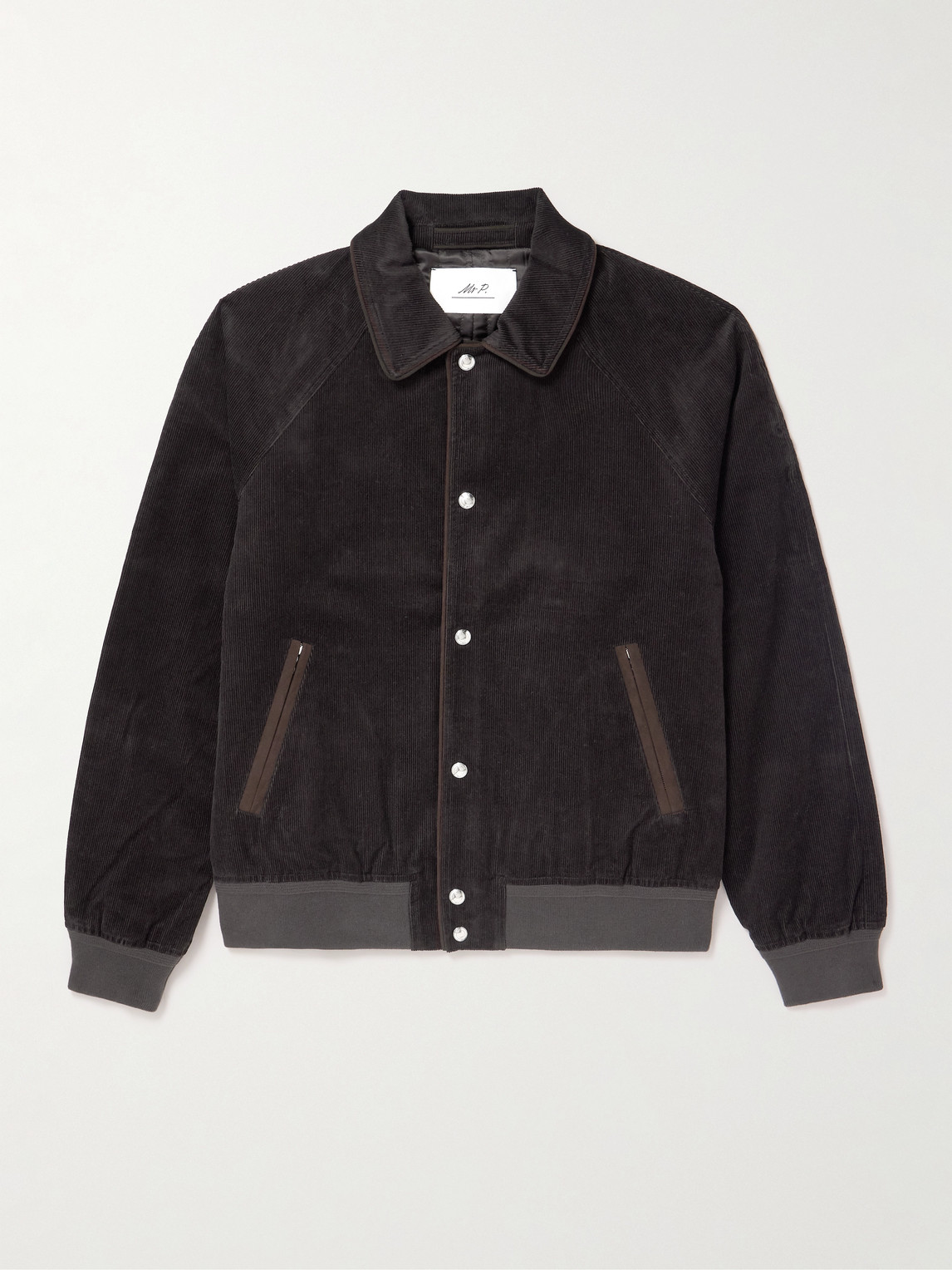 MR P. Suede-Trimmed Cotton-Corduroy Varsity Jacket - Men