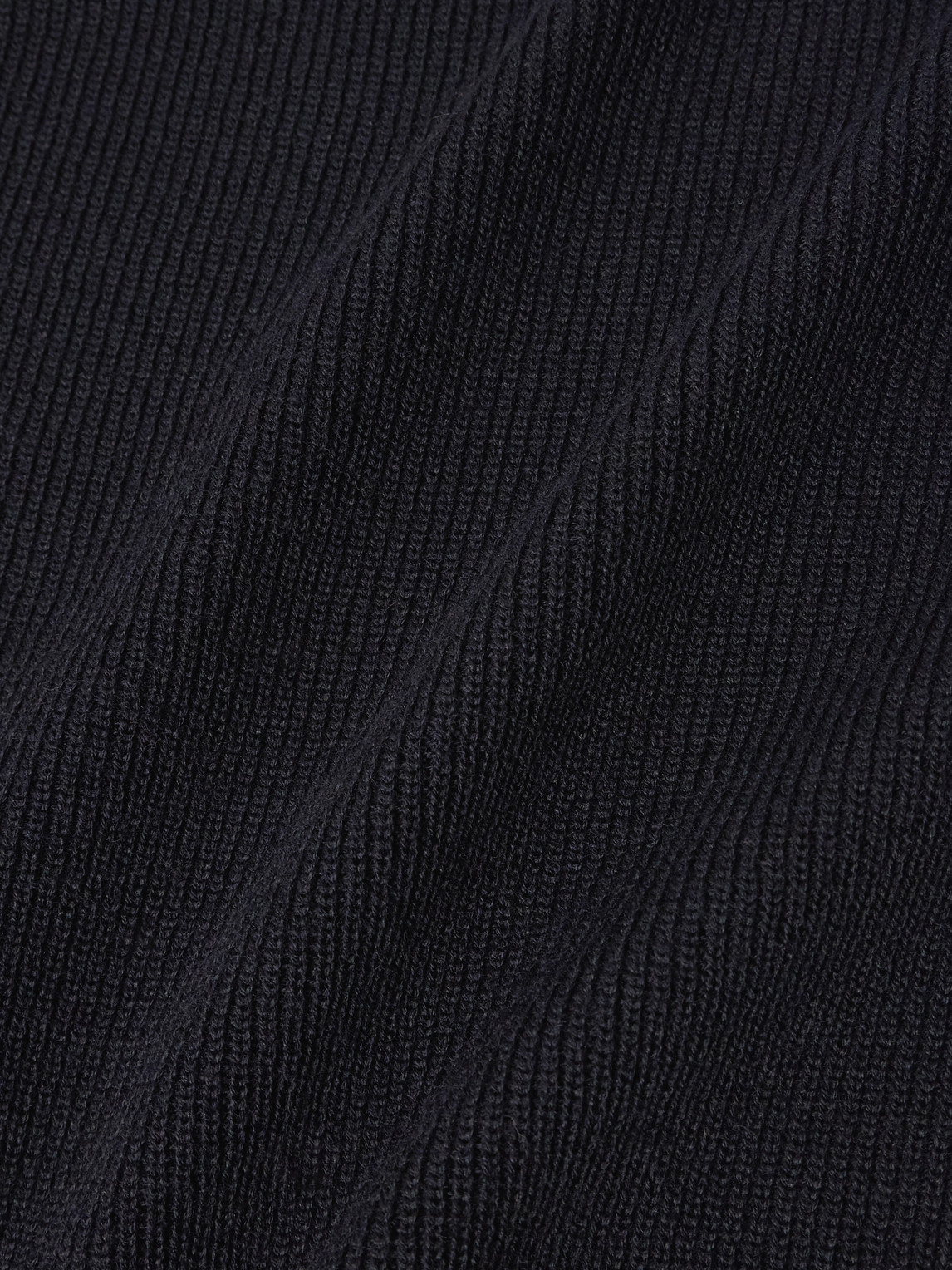 Lemaire Ribbed Virgin Wool Sweater In Black
