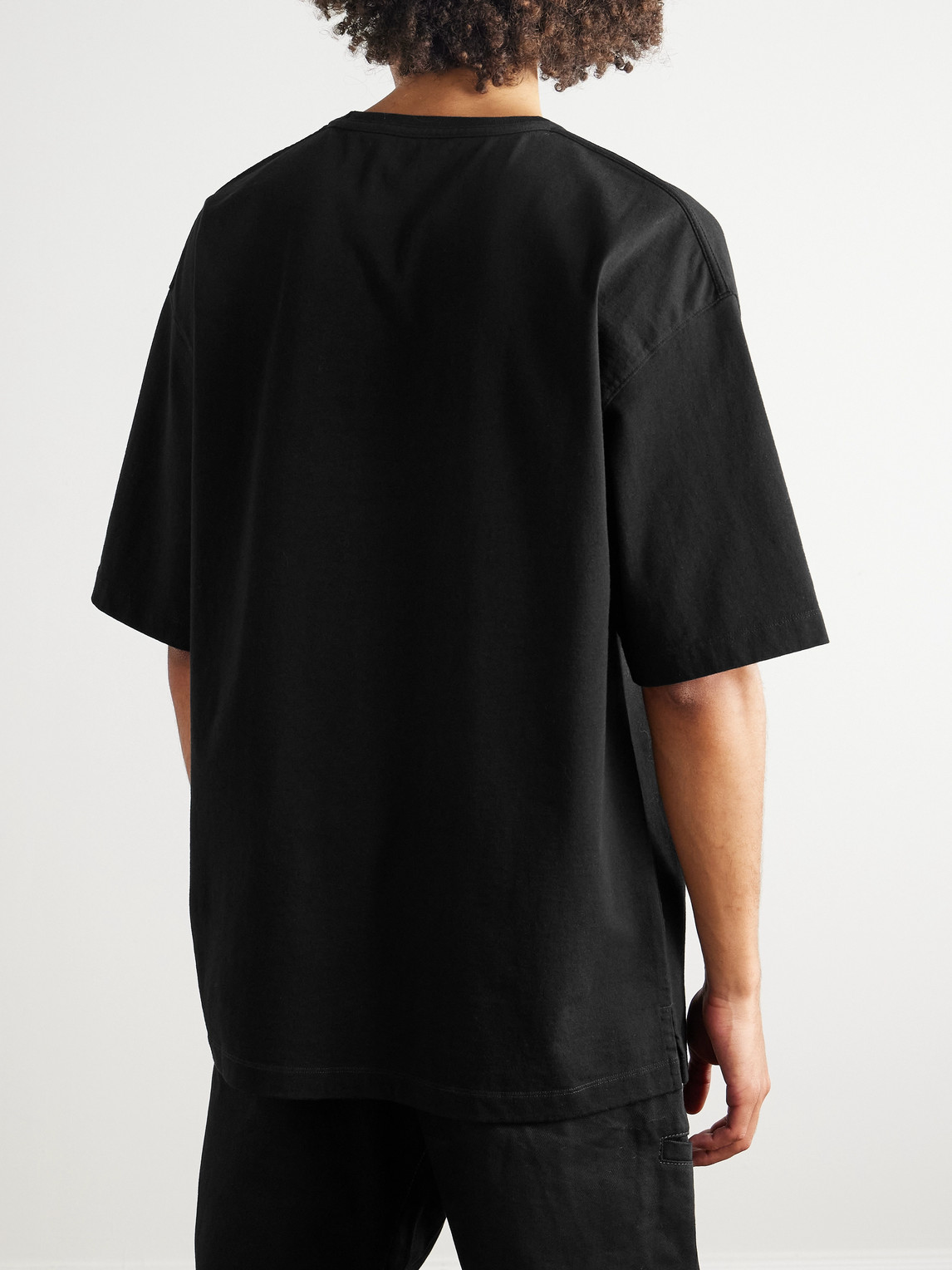 Lemaire Cotton-jersey T-shirt In Black