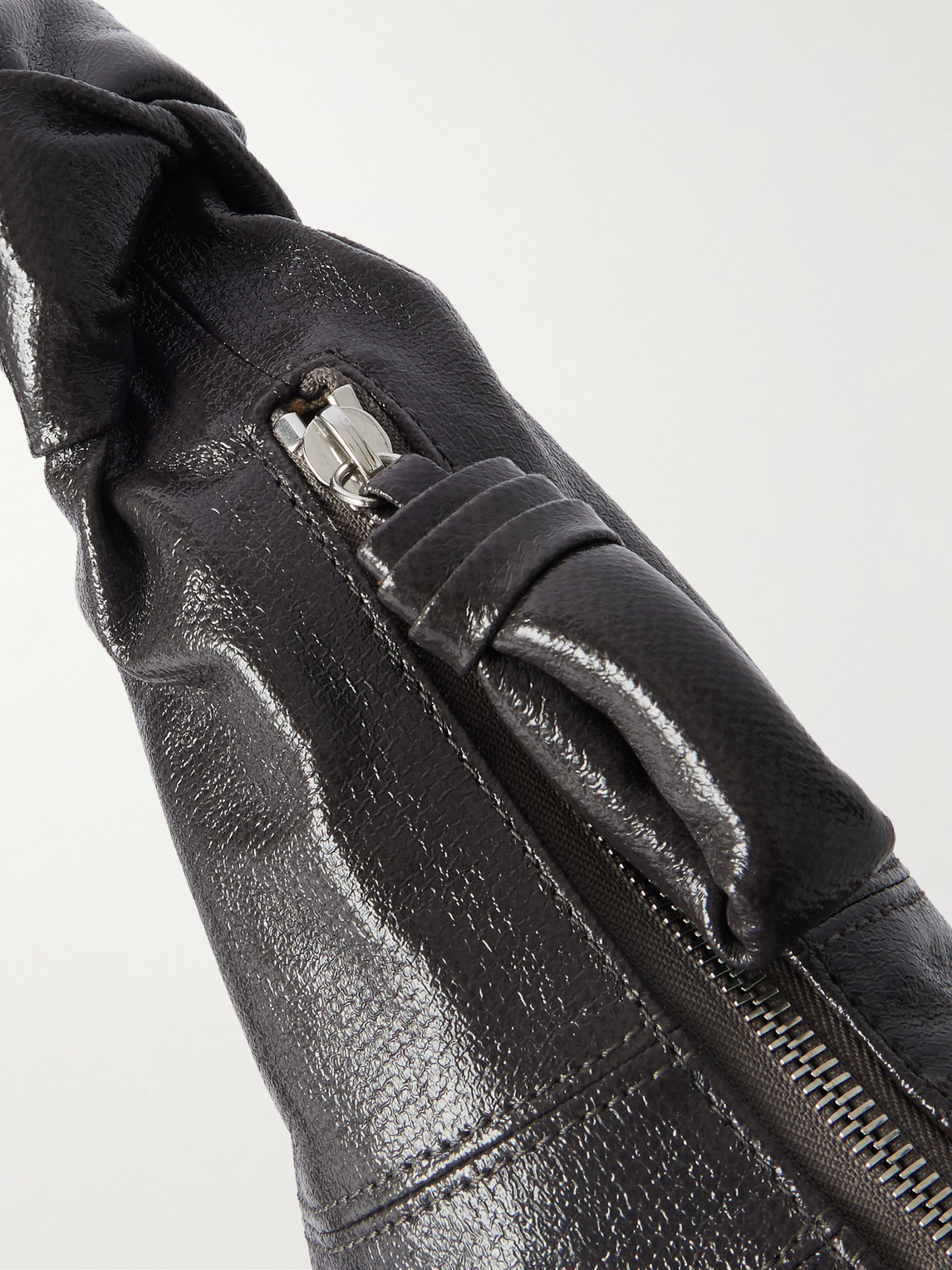 Lemaire Croissant Small Coated-cotton Messenger Bag In Black