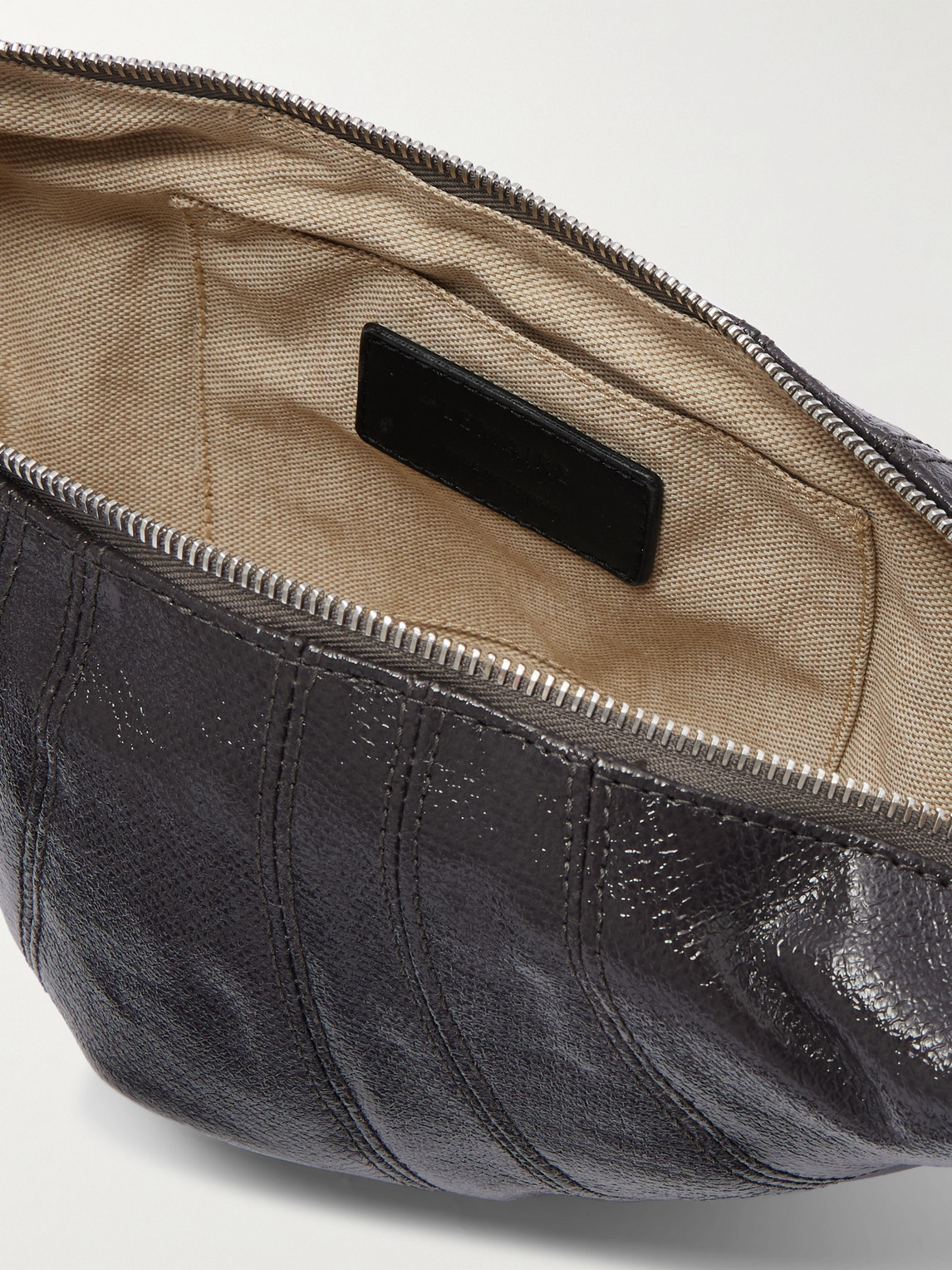 Lemaire Croissant Small Coated-cotton Messenger Bag In Black
