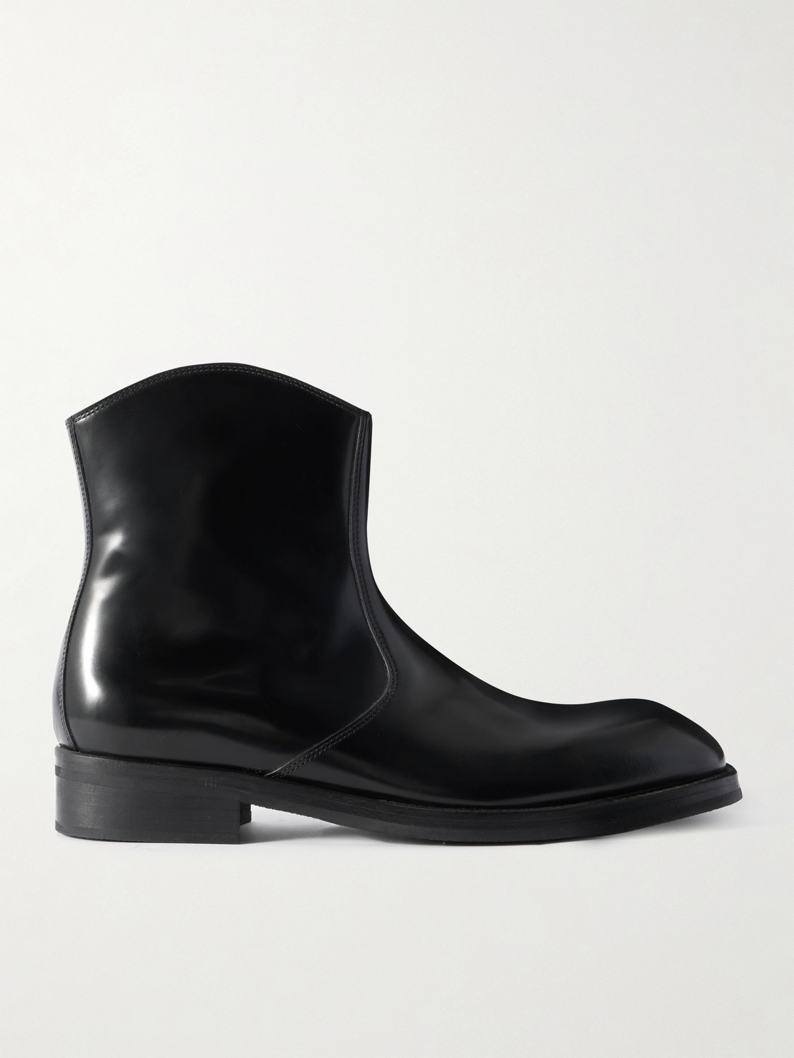 Lemaire Leather Boots In Black