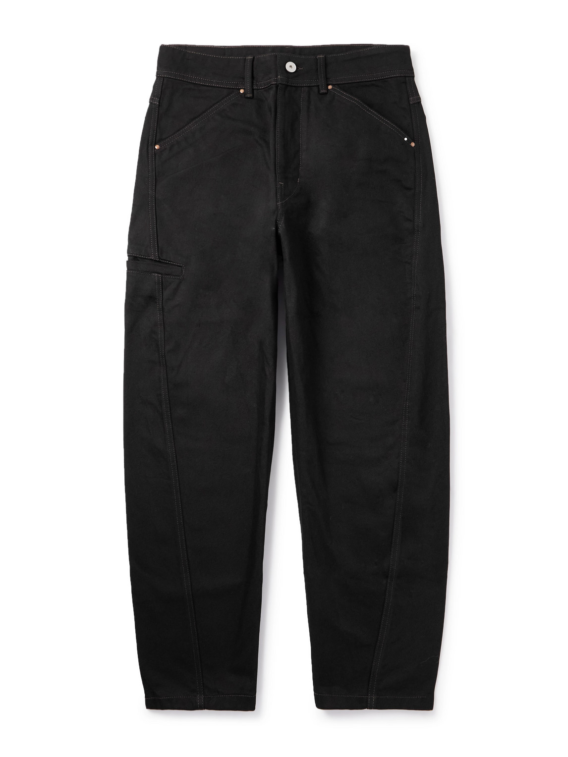 Lemaire Twisted Tapered Jeans In Black