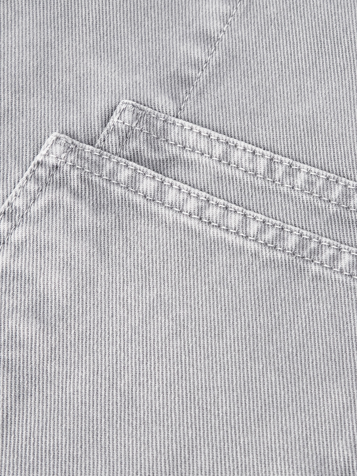 Lemaire Patch-pocket Denim Overshirt In Gray