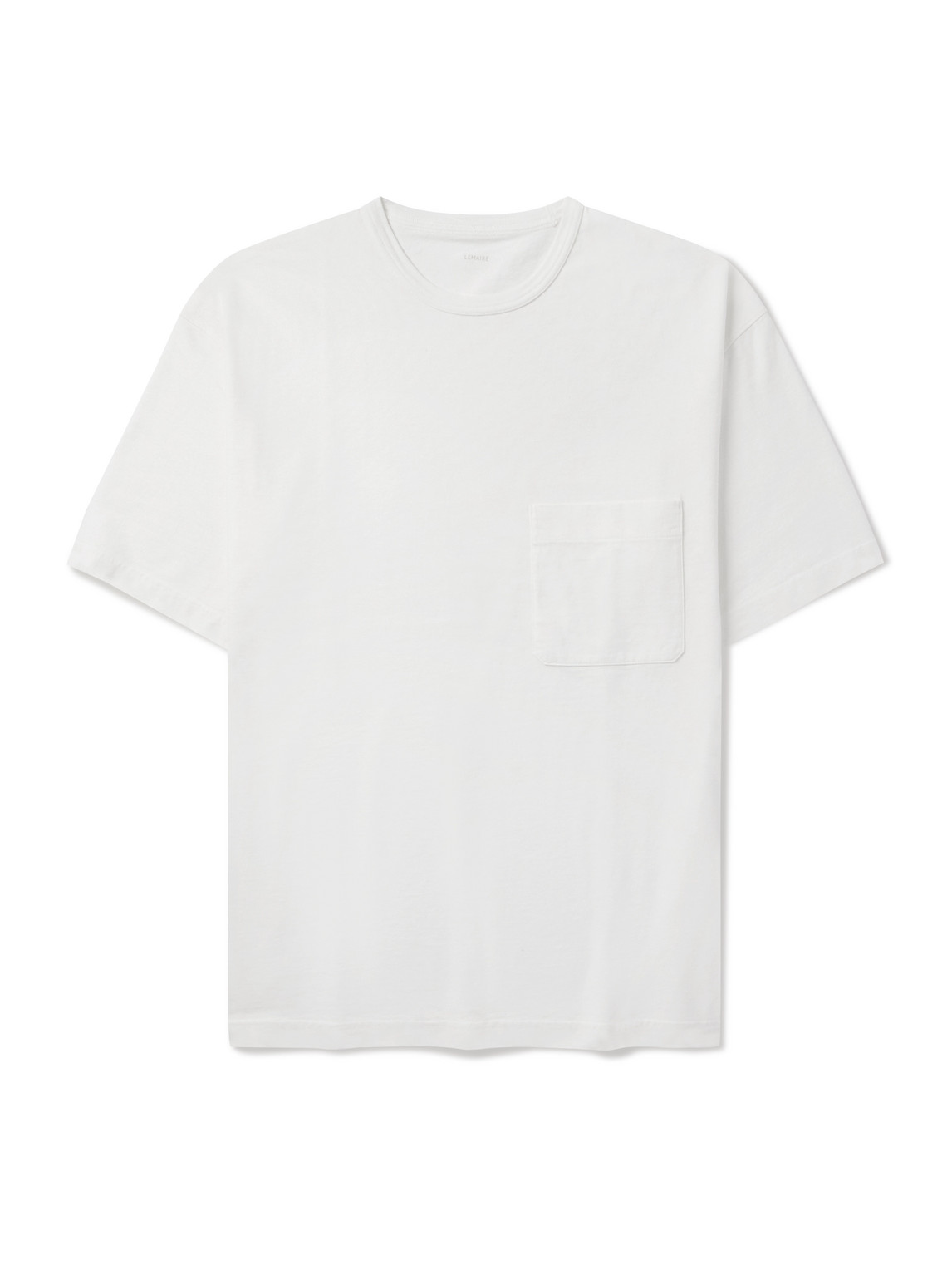 Lemaire Garment-dyed Cotton-jersey T-shirt In White
