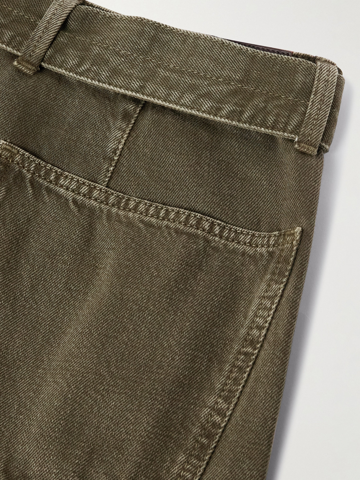 Lemaire Twisted Wide-leg Belted Jeans In Green