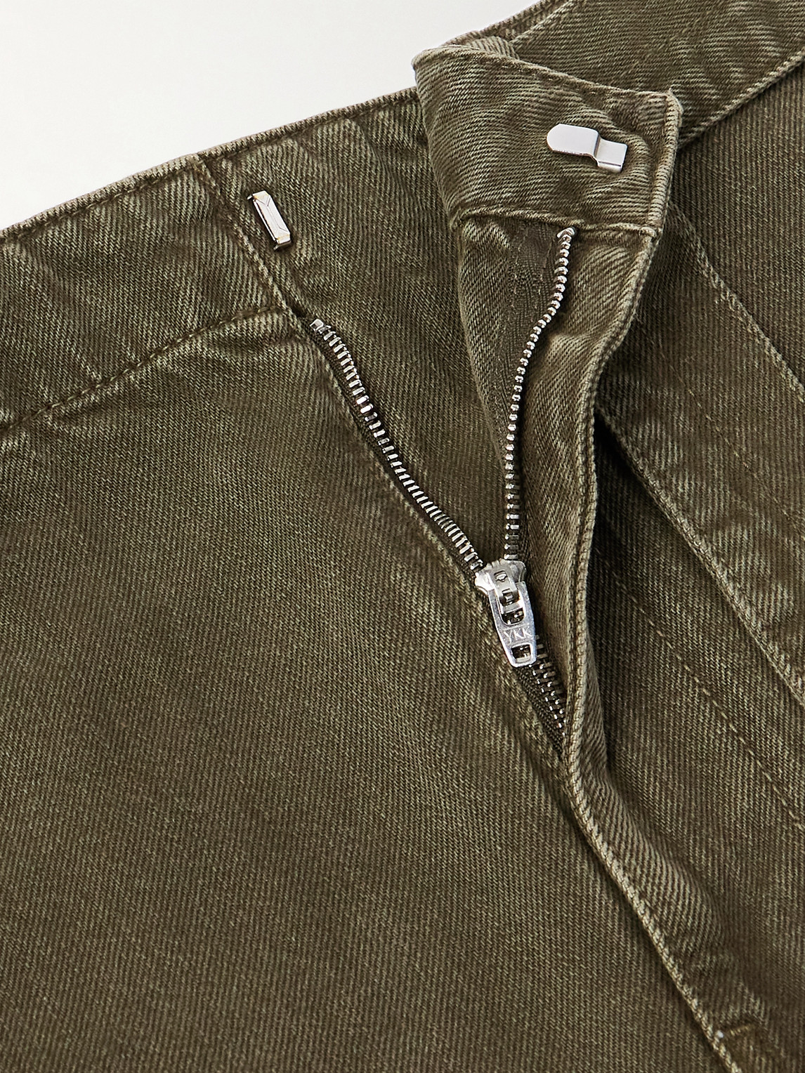 Lemaire Twisted Wide-leg Belted Jeans In Green