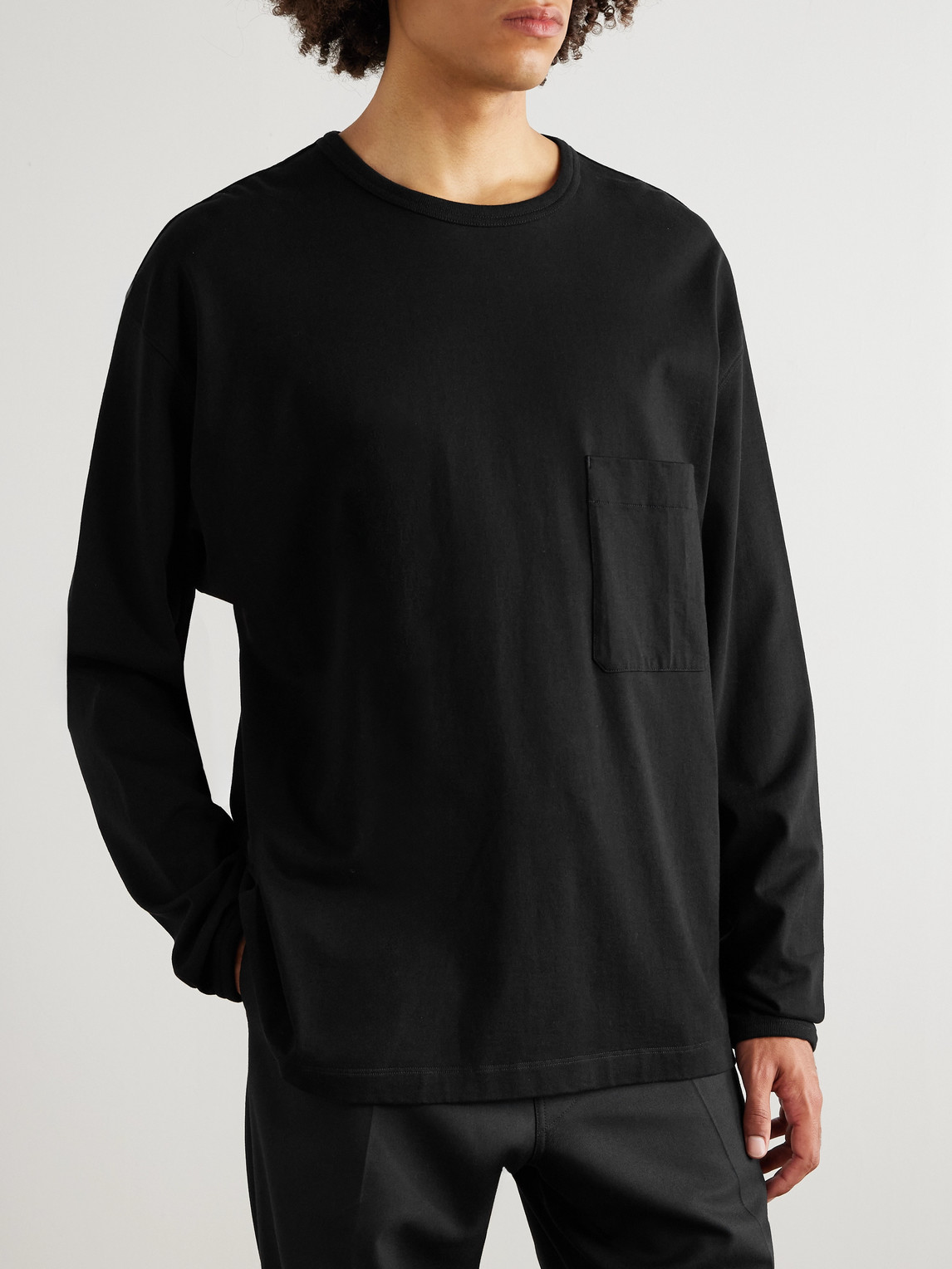 Lemaire Cotton-jersey T-shirt In Black
