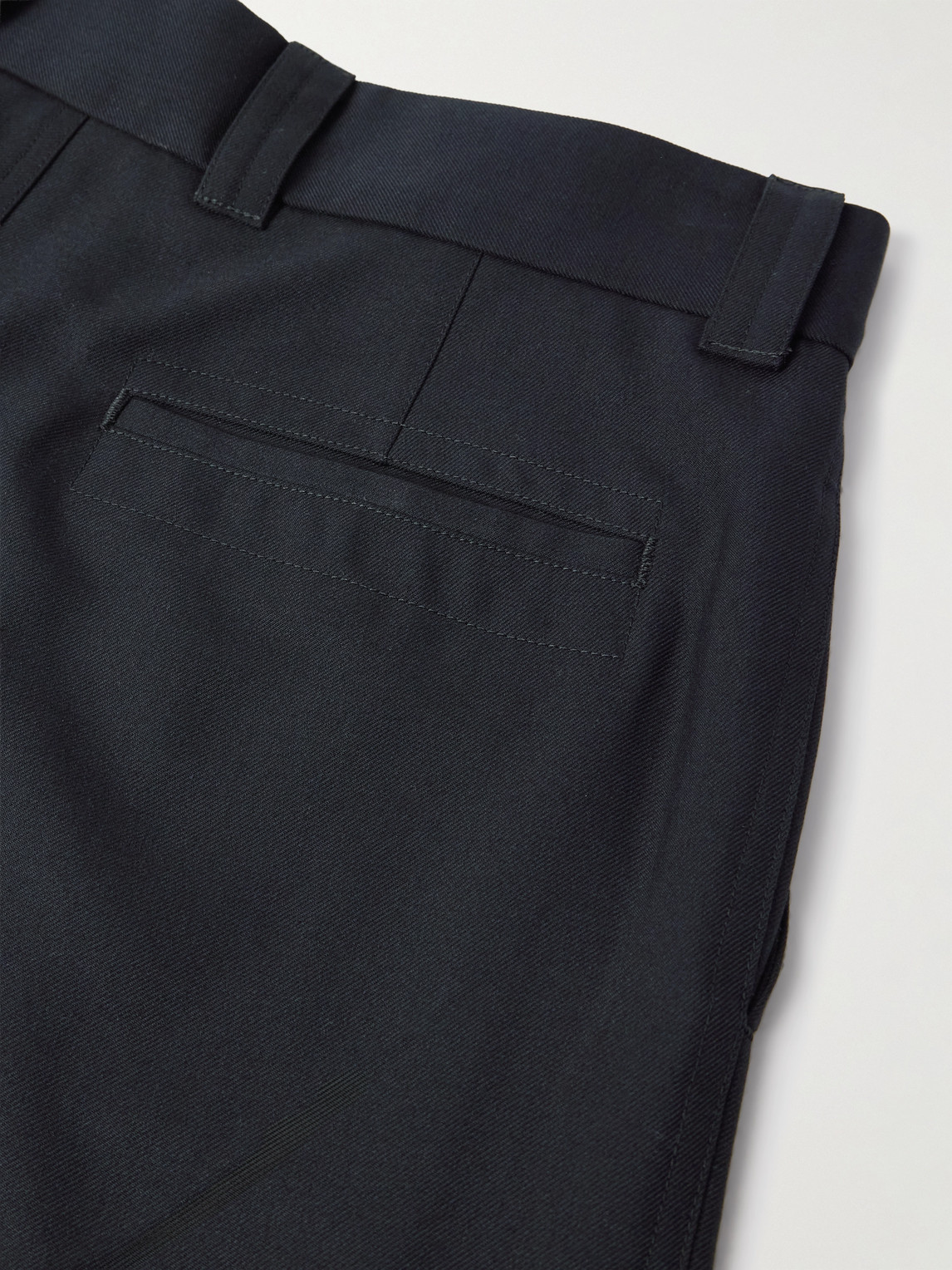 Lemaire Wide-leg Wool-twill Suit Trousers In Black