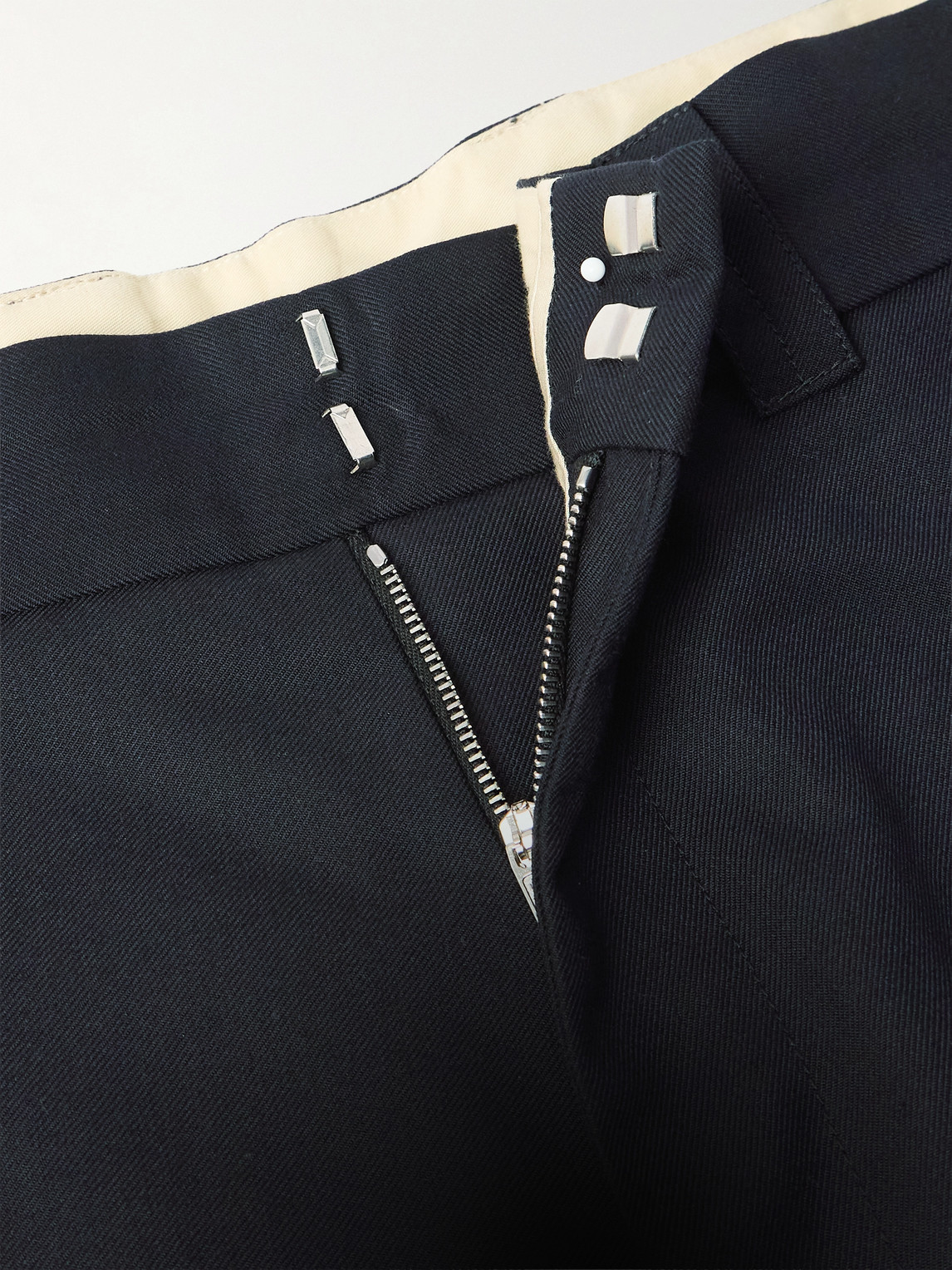 Lemaire Wide-leg Wool-twill Suit Trousers In Black