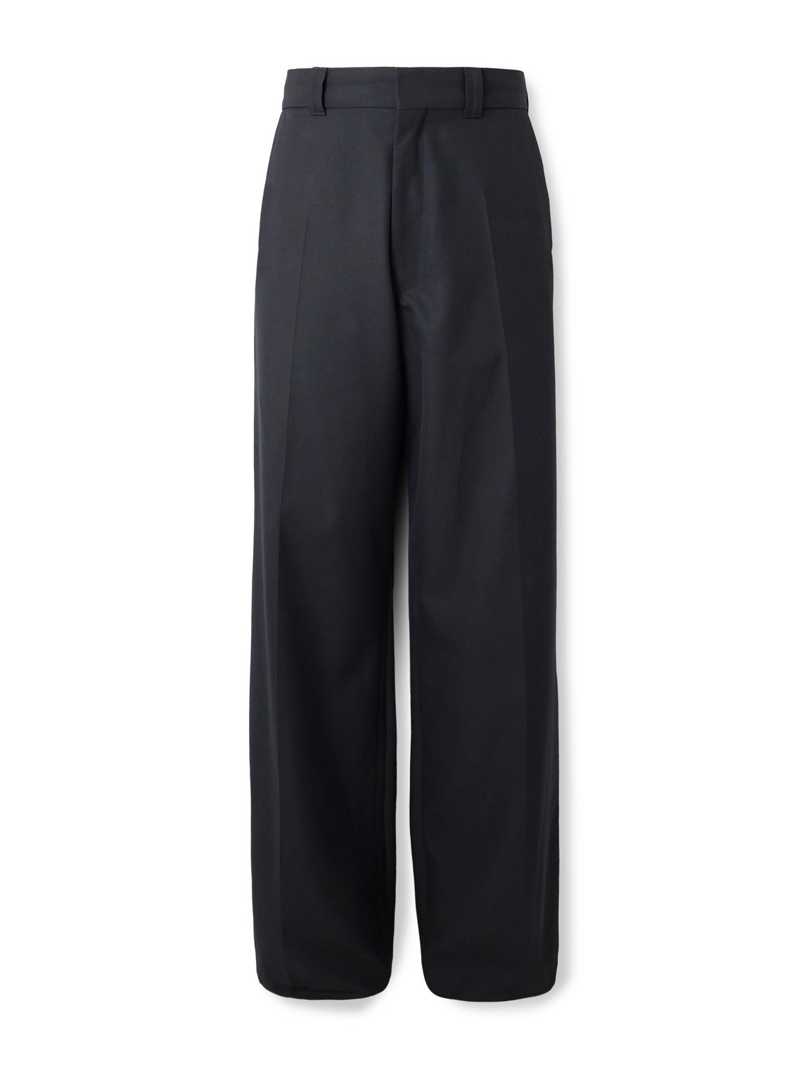 Lemaire Wide-leg Wool-twill Suit Trousers In Black