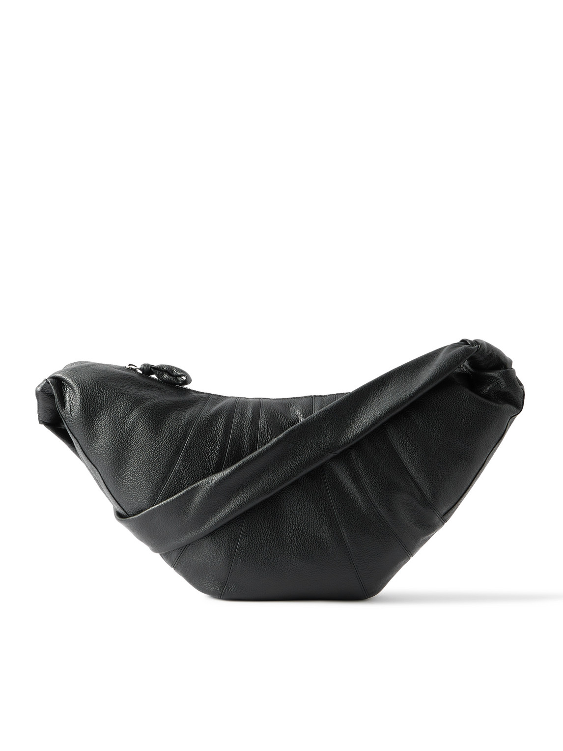 Croissant Large Panelled Full-Grain Leather Messenger Bag