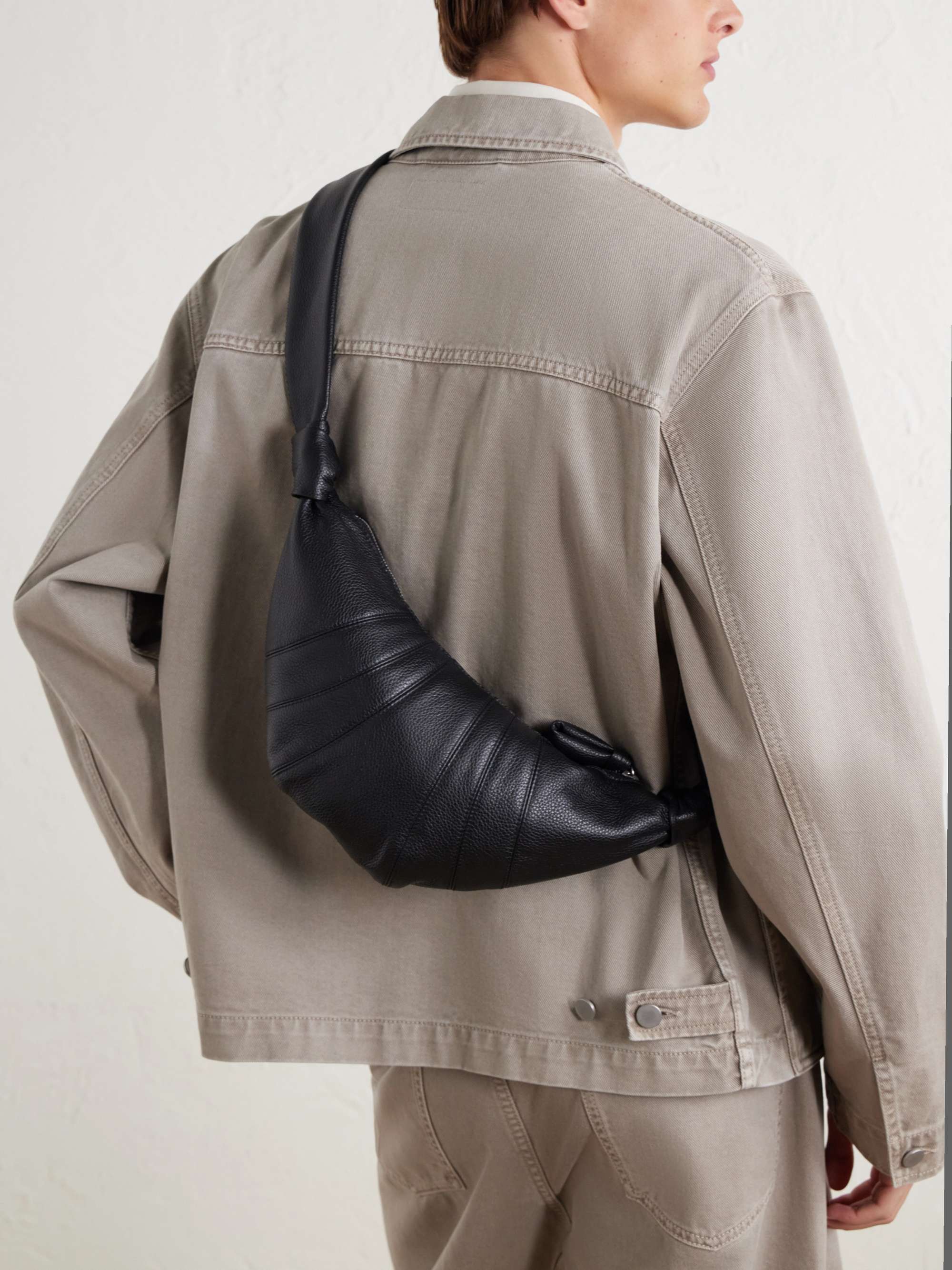 LEMAIRE Croissant small full-grain leather messenger bag