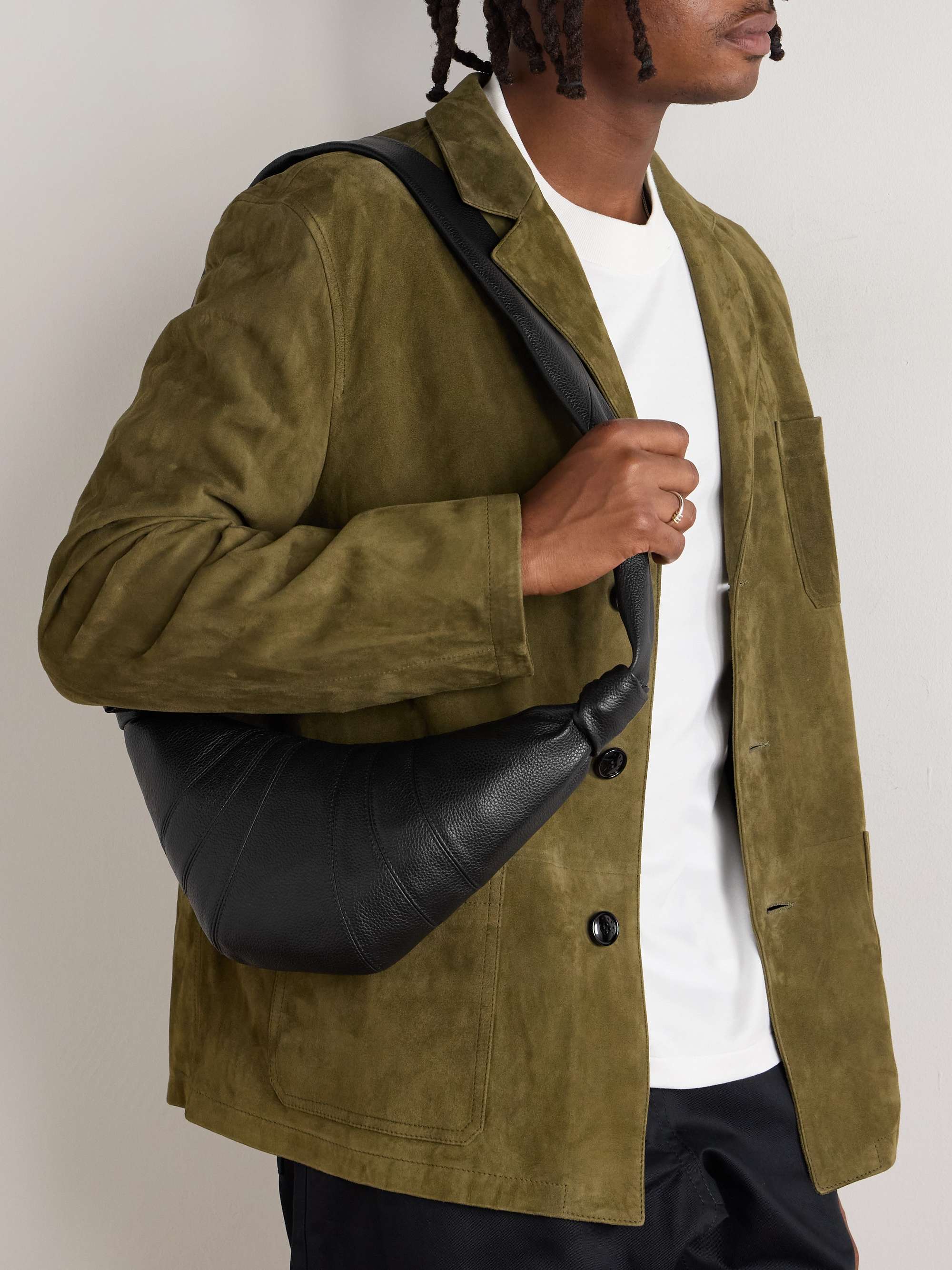 LEMAIRE Croissant small full-grain leather messenger bag