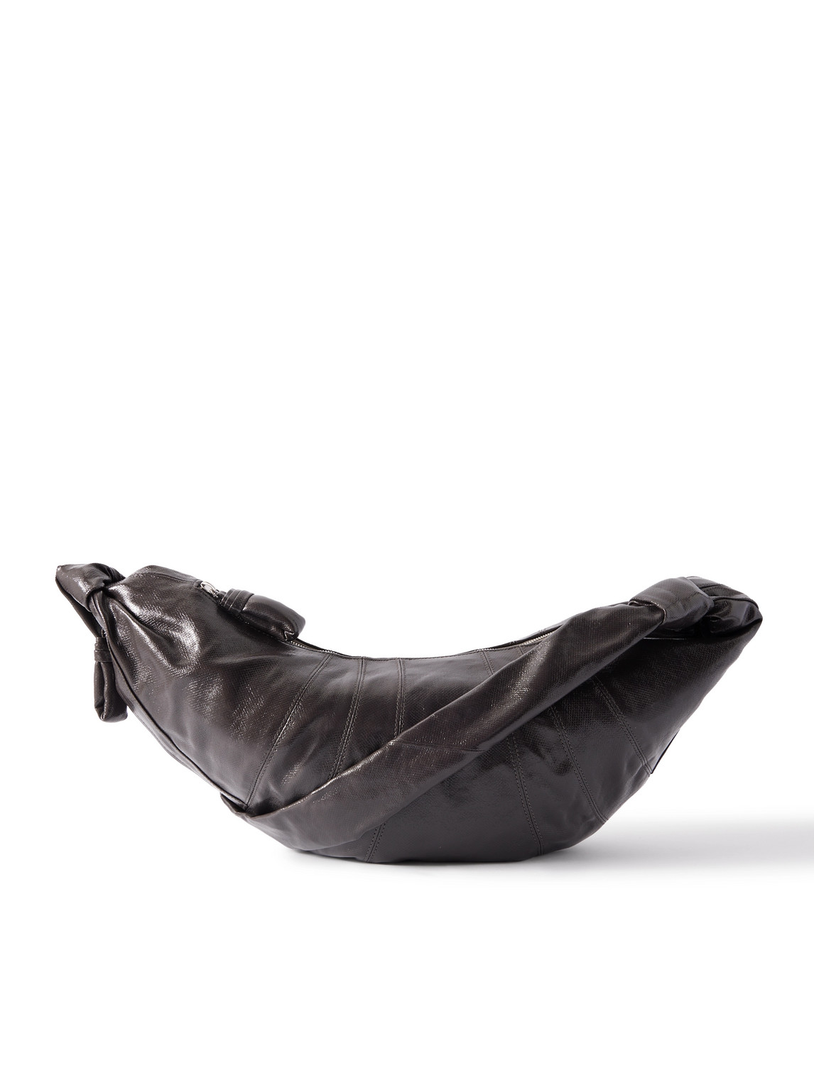Lemaire Croissant Large Coated-cotton Messenger Bag In Gray