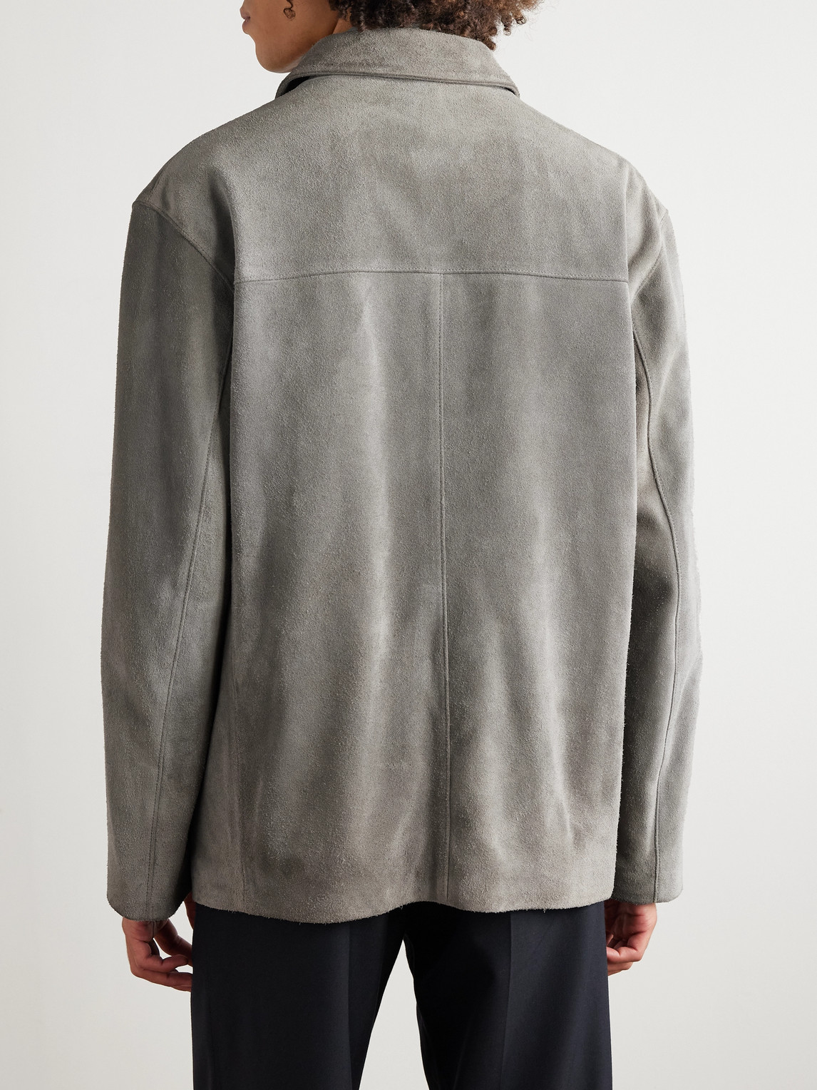  Lemaire - Brushed-suede Jacket - Men - Gray - M 