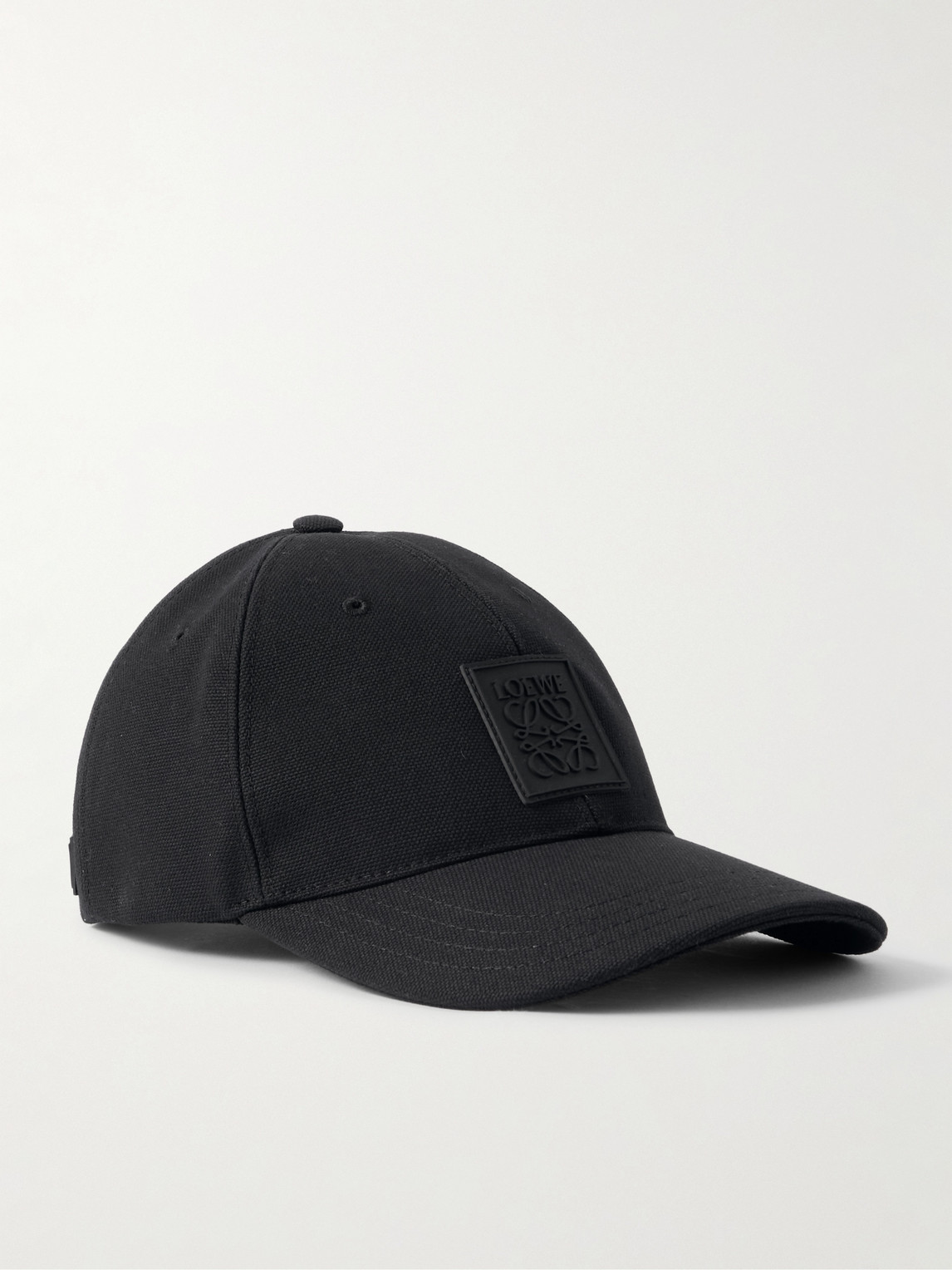 Loewe Logo-appliquéd Cotton-canvas Baseball Cap In Black
