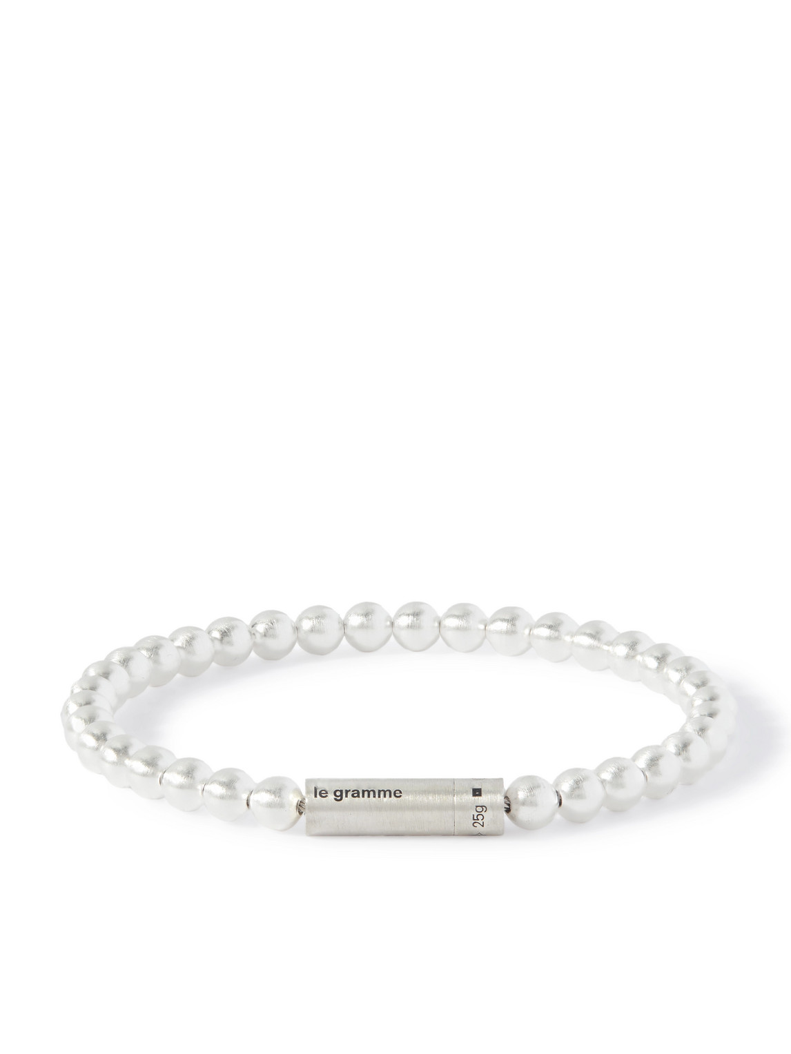 Le Gramme 11g Recycled Sterling Silver Beaded Bracelet