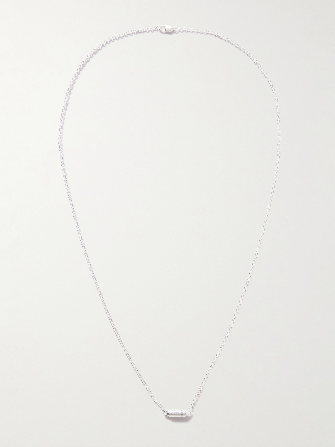 Le Gramme 10g Segment Recycled Sterling Silver Pendant Necklace In Silver
