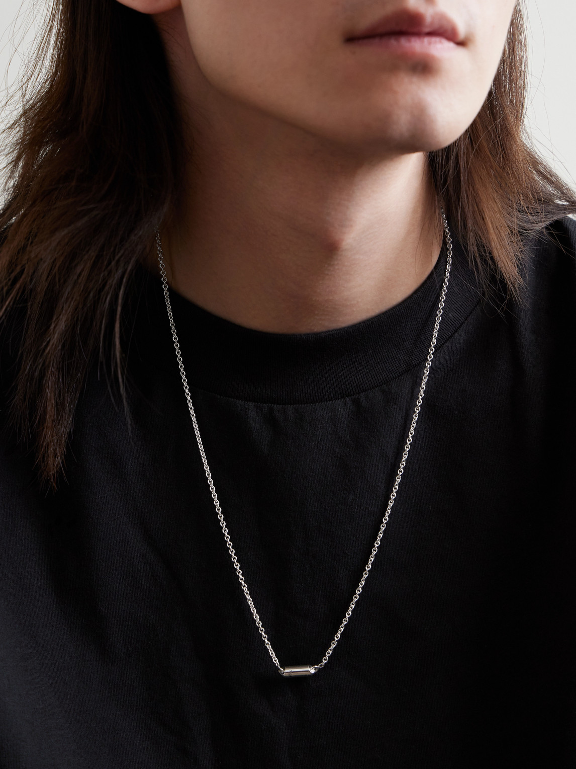 Le Gramme 10g Segment Recycled Sterling Silver Pendant Necklace In Silver