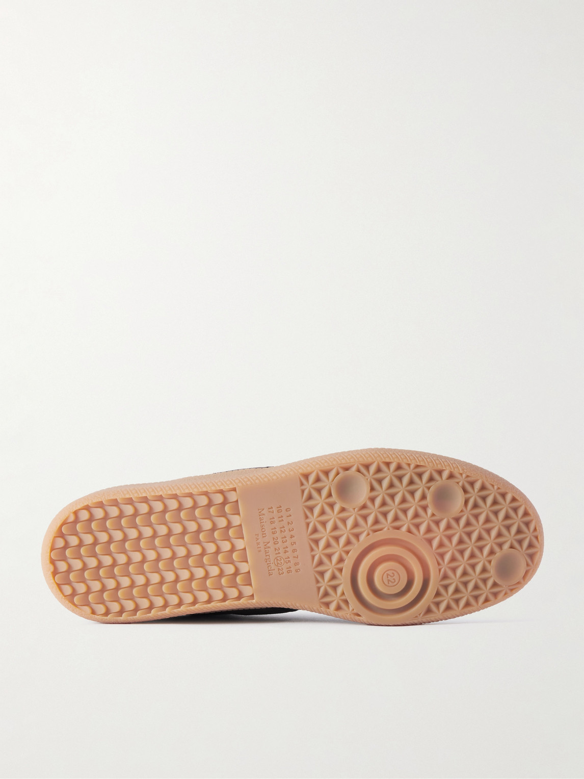 Maison Margiela Low Top Leather Sneakers With Round Toe In Brown