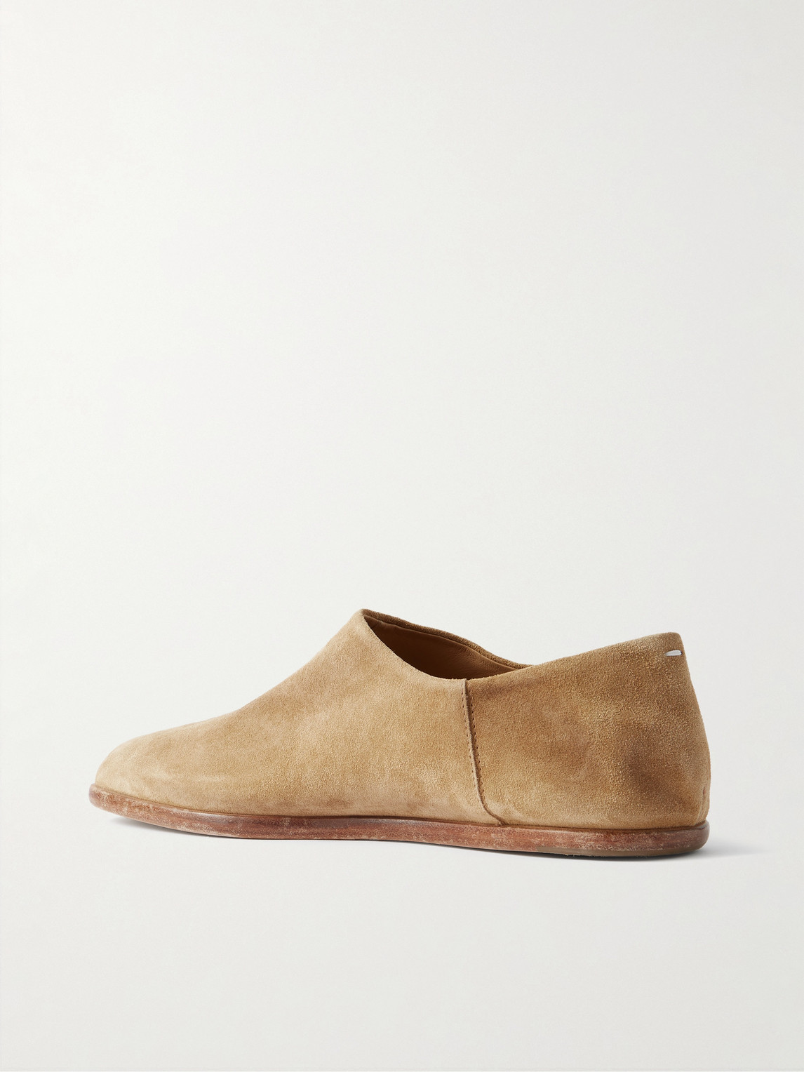Maison Margiela Tabi Split-toe Collapsible-heel Suede Loafers In Neutral