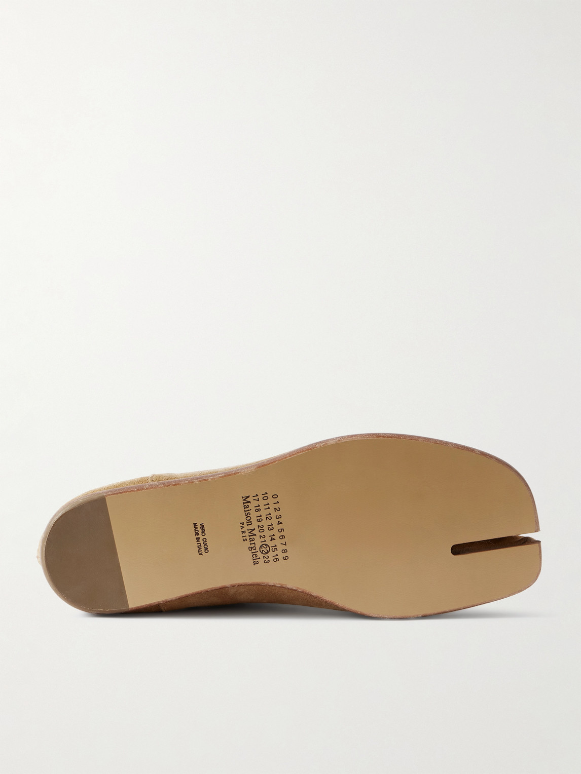 Maison Margiela Tabi Split-toe Collapsible-heel Suede Loafers In Neutral