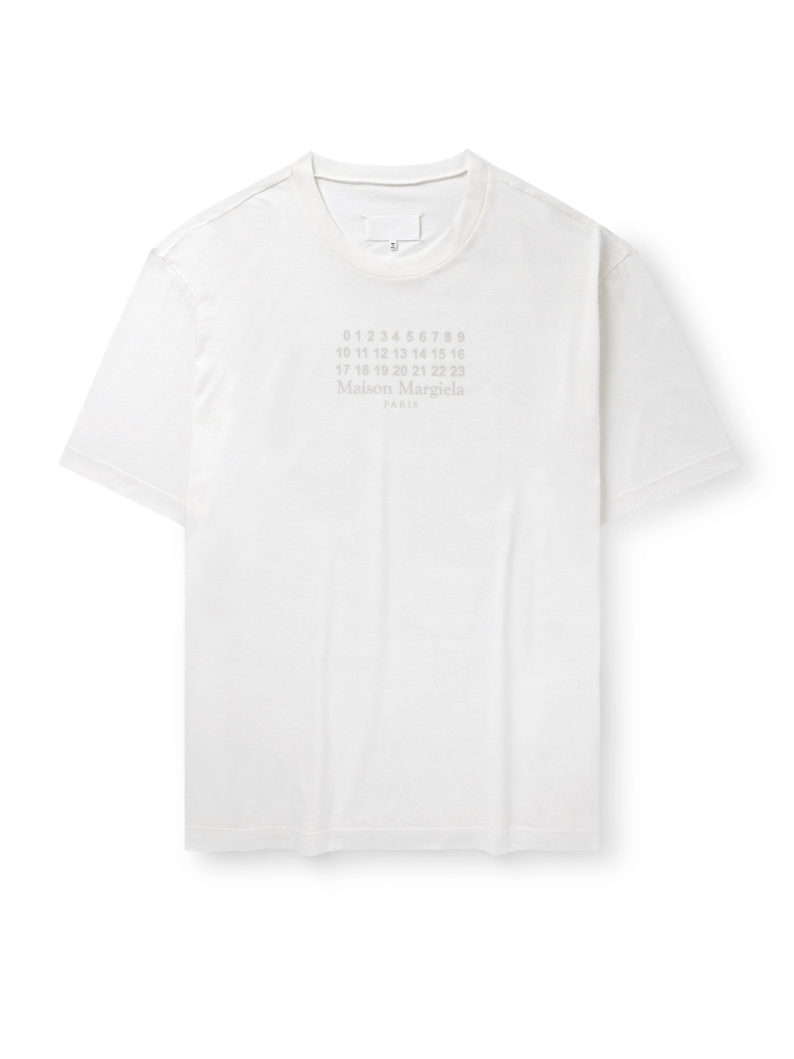 Maison Margiela Crew-neck T-shirt With Logo T-shirts White In White