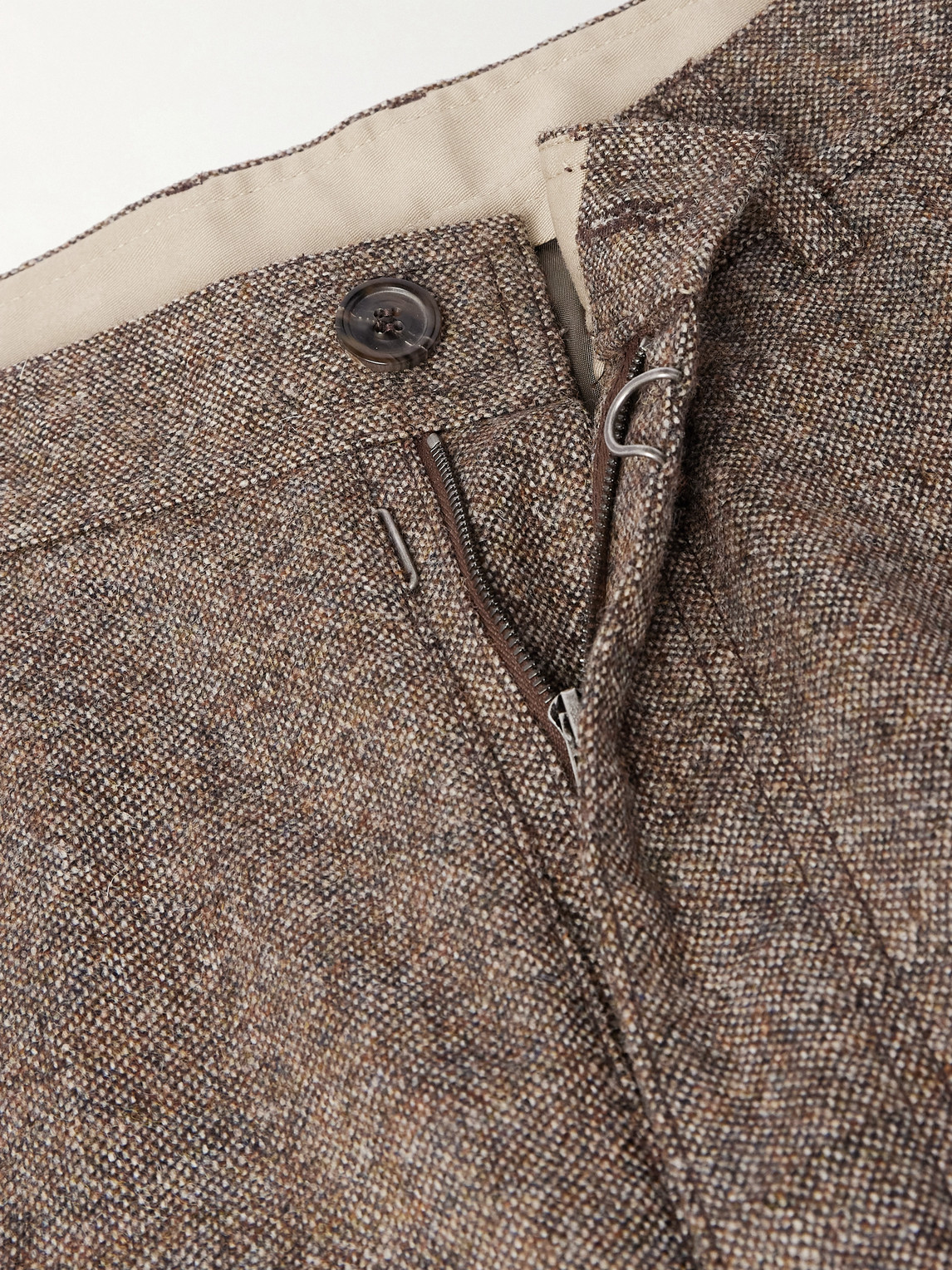 Maison Margiela Wide-leg Wool-canvas Trousers In Brown