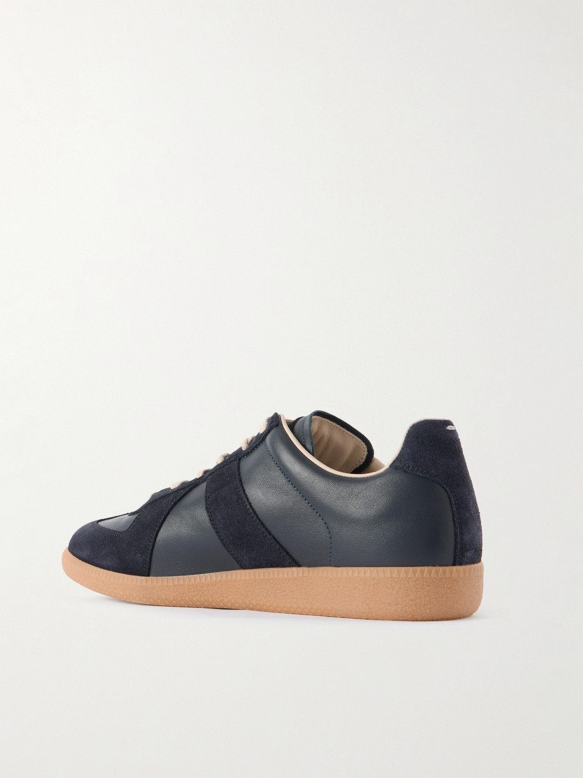 Maison Margiela Casual Low Top Sneakers With Suede Panels In Multi