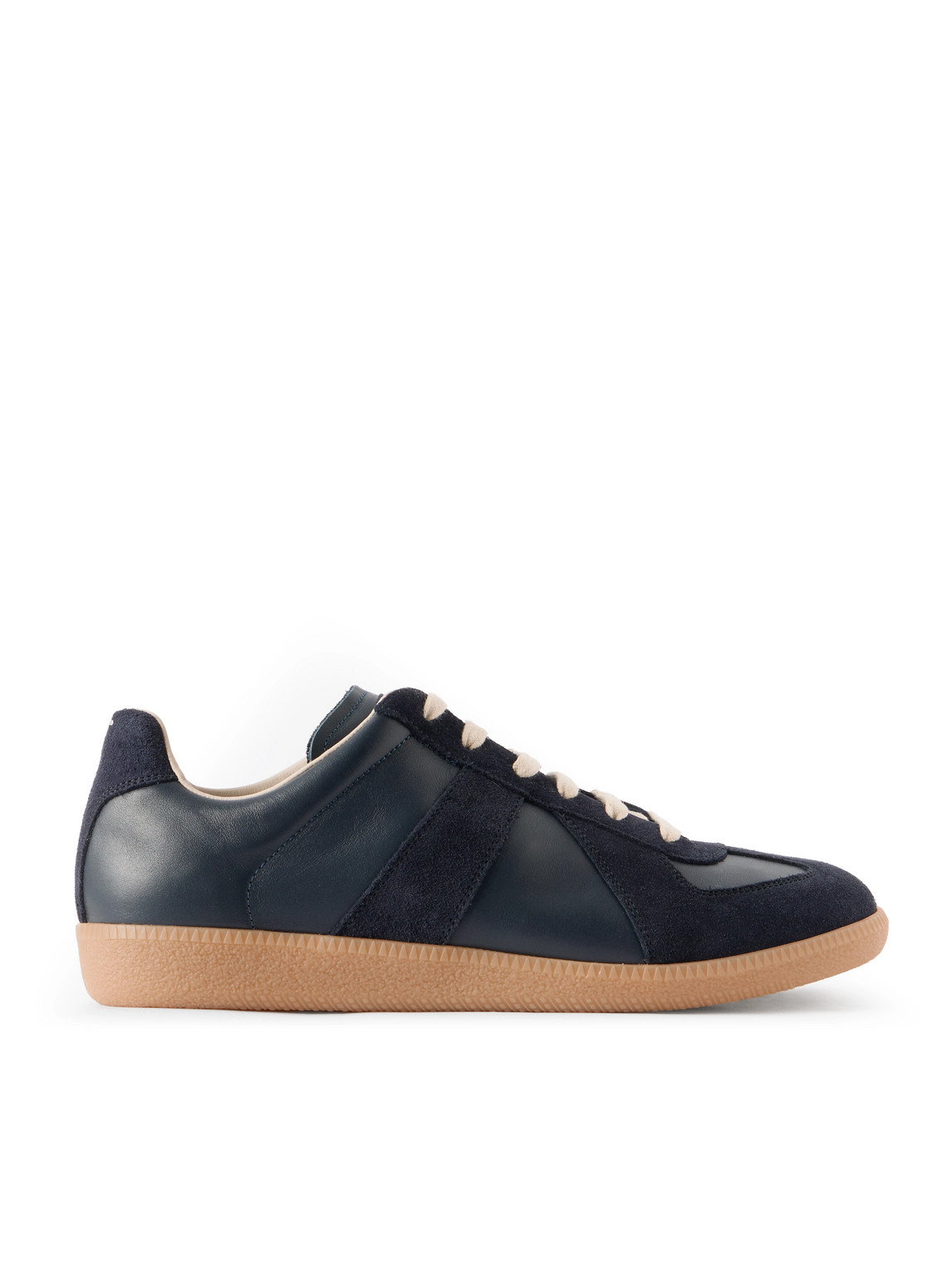 Maison Margiela Casual Low Top Sneakers With Suede Panels In Multi