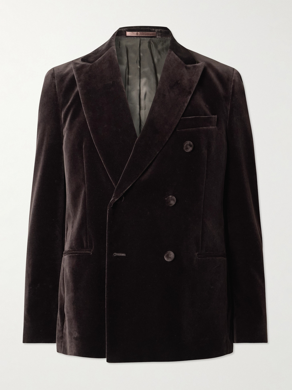 MR P. Double-Breasted Cotton-Velvet Tuxedo Jacket - Men