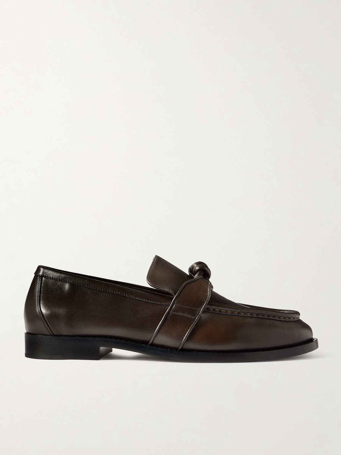 Bottega Veneta Astaire Knot-Detailed Leather Loafers EU 45