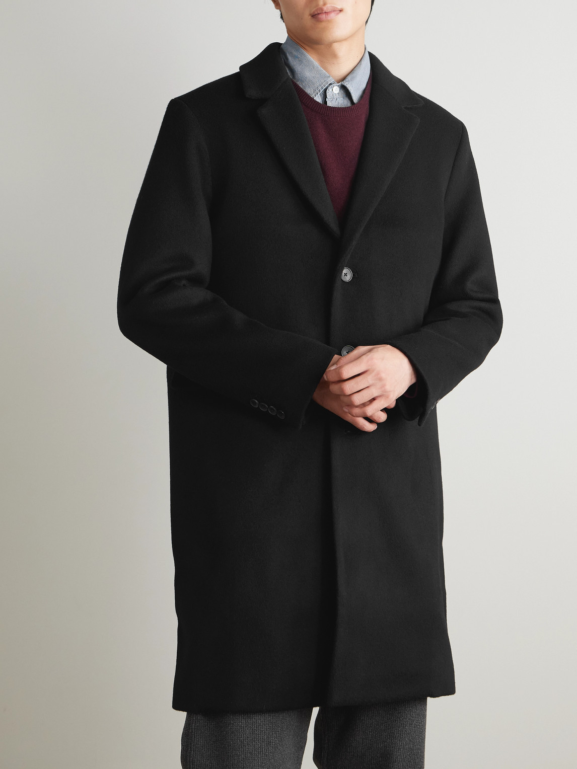  Mr P. - Wool And Cashmere-blend Coat - Men - Black - Xs 