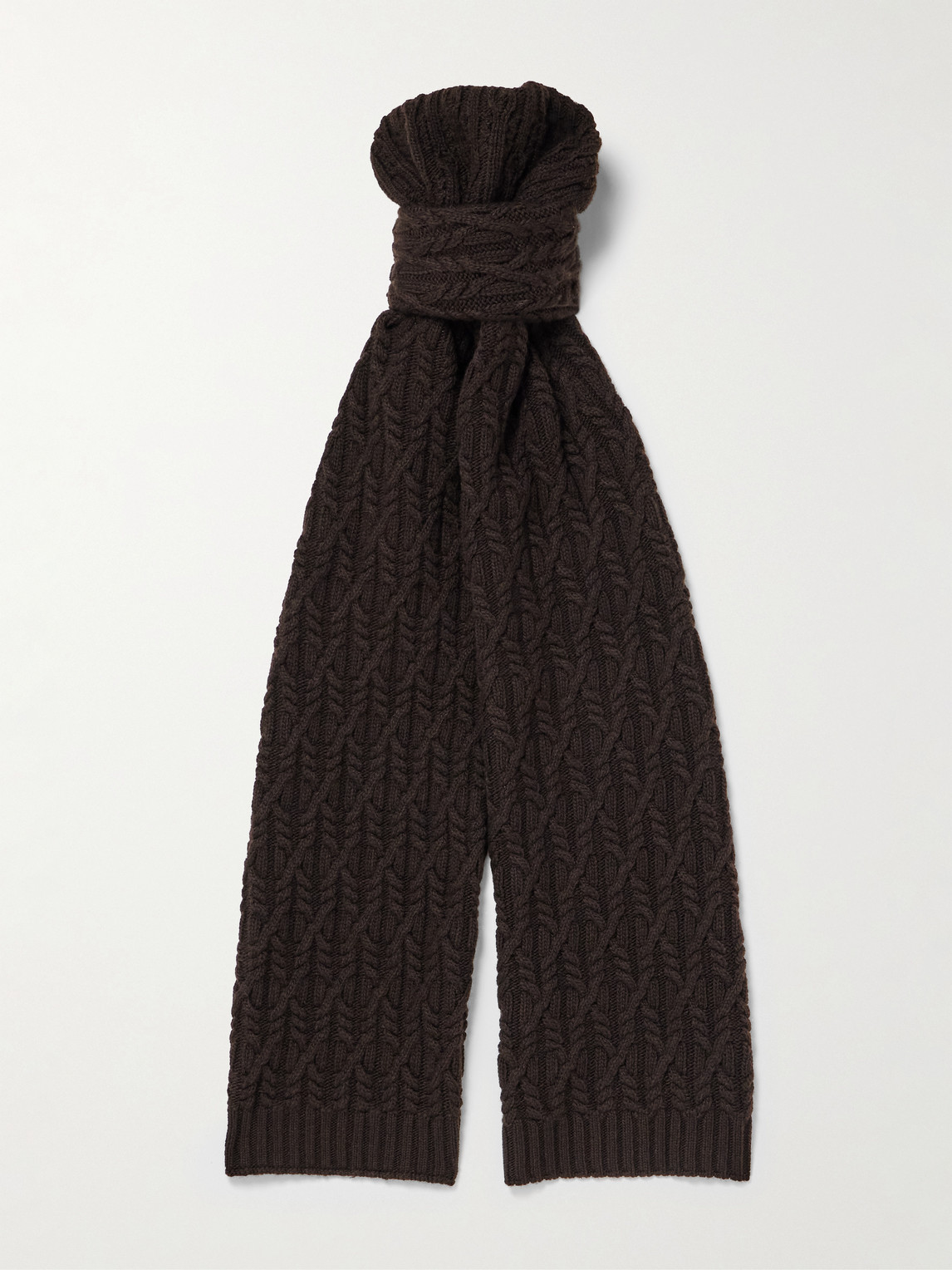 MR P. Cable-Knit Wool Scarf - Men