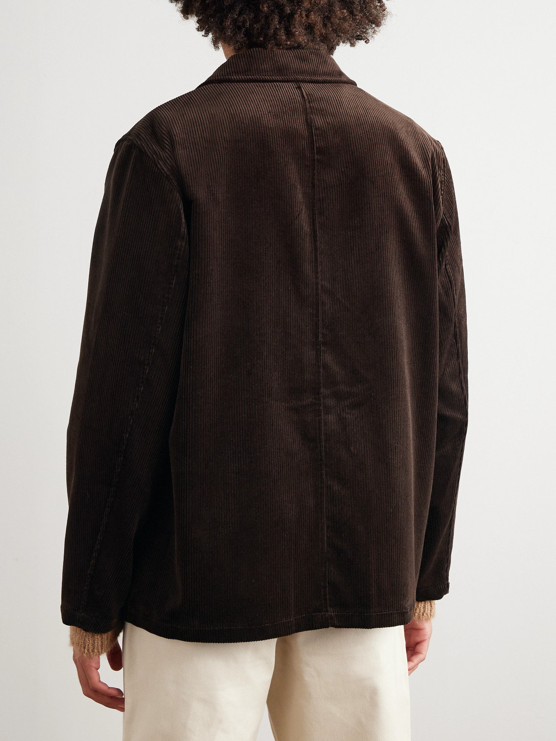 De Bonne Facture Cotton-corduroy Suit Jacket In Black