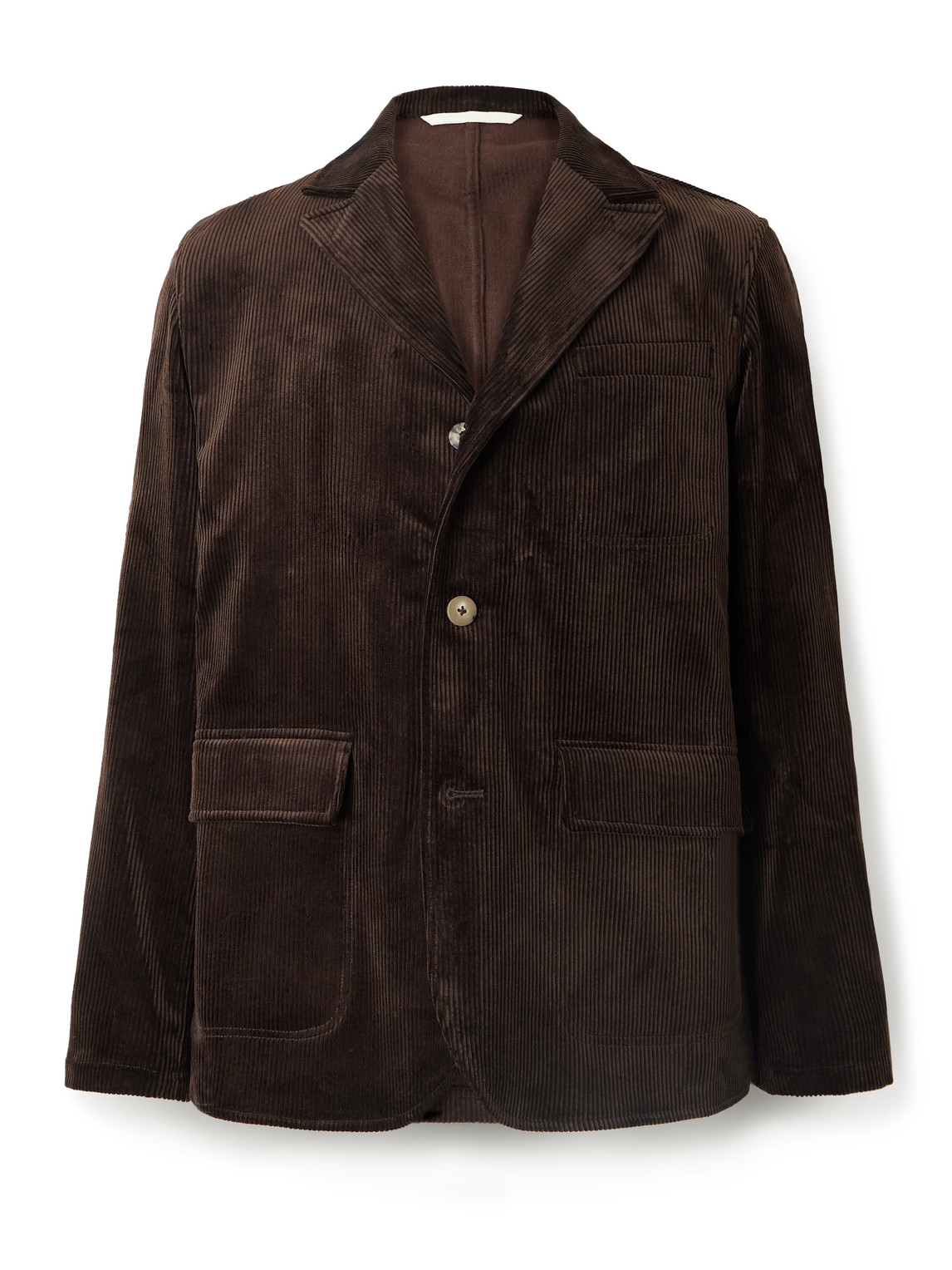 De Bonne Facture Cotton-corduroy Suit Jacket In Black