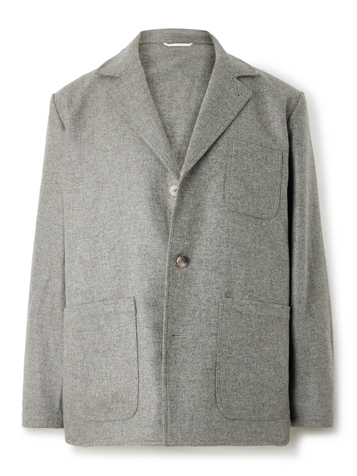De Bonne Facture Traveler Wool-twill Suit Jacket In Gray