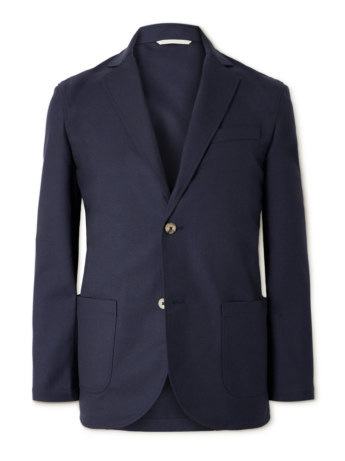 De Bonne Facture Essential Unstructured Wool Suit Jacket In Blue