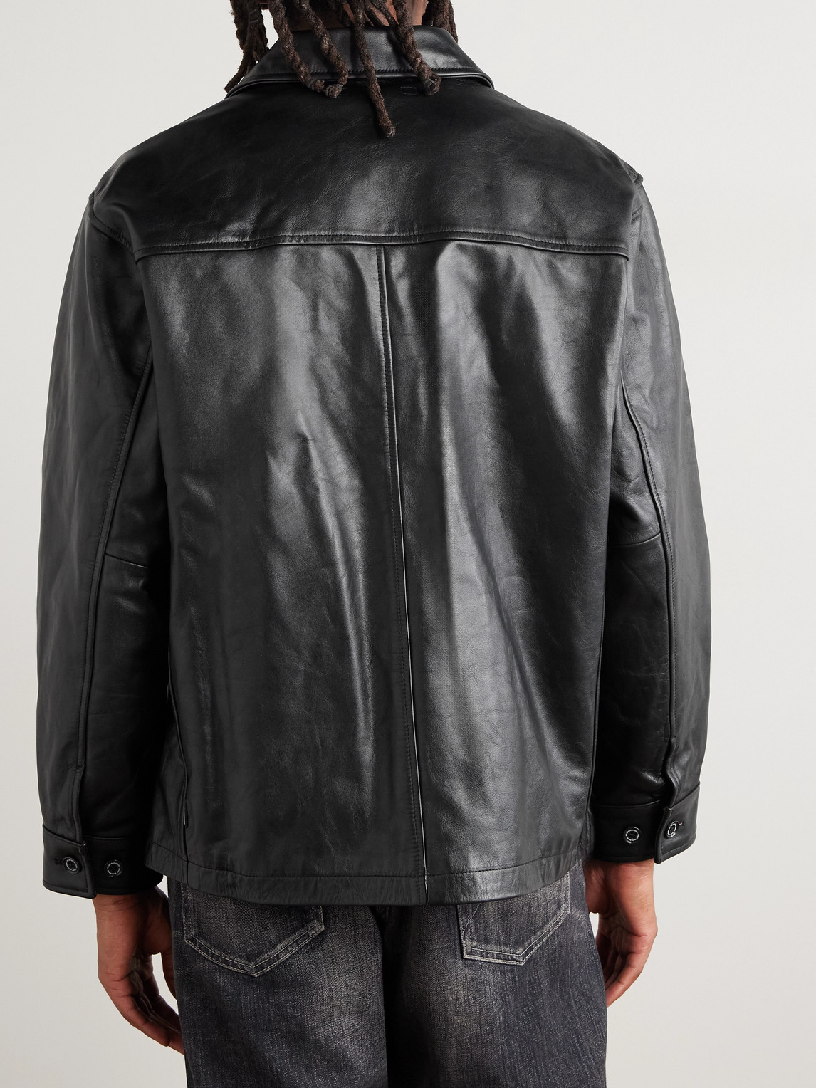  Neighborhood - Leather Jacket - Men - Black - S 