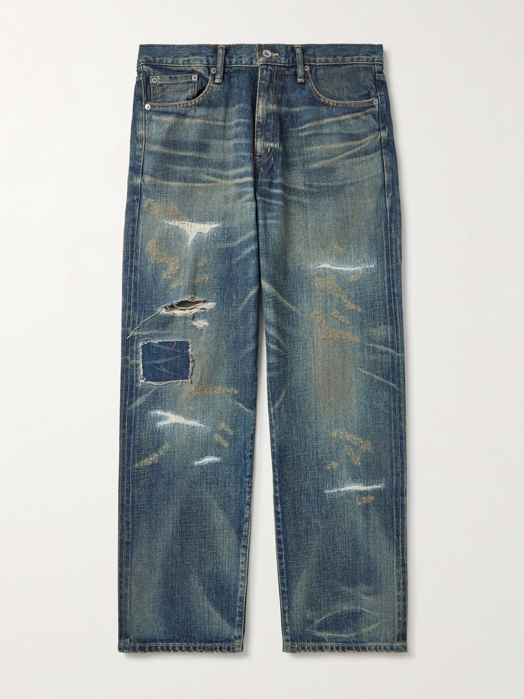 NEIGHBORHOOD デニム L SAVAGE size:L NEIGHBORHOOD Savage Wide-Leg Distressed Jeans for Men | MR