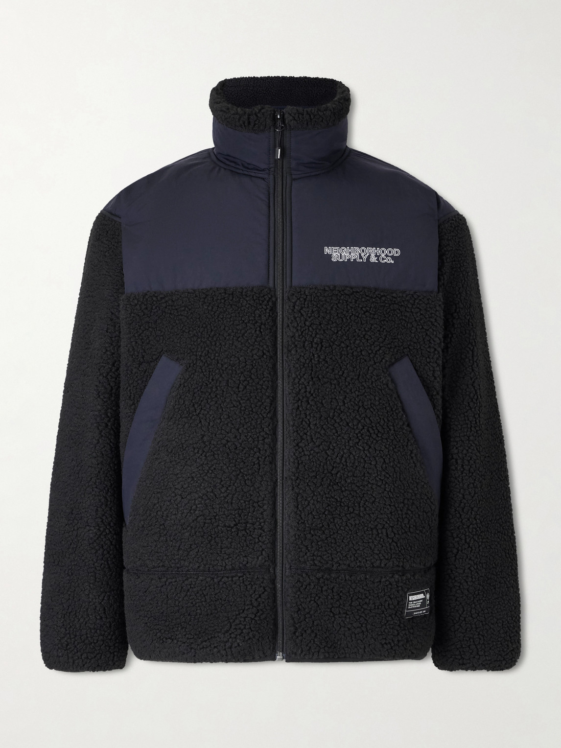 Neighborhood Logo-Embroidered Shell-Trimmed Fleece Jacket - Men