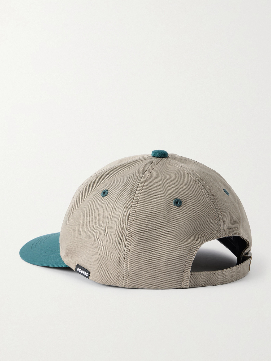 Neighborhood Two-tone Logo-embroidered Twill Baseball Cap In Green