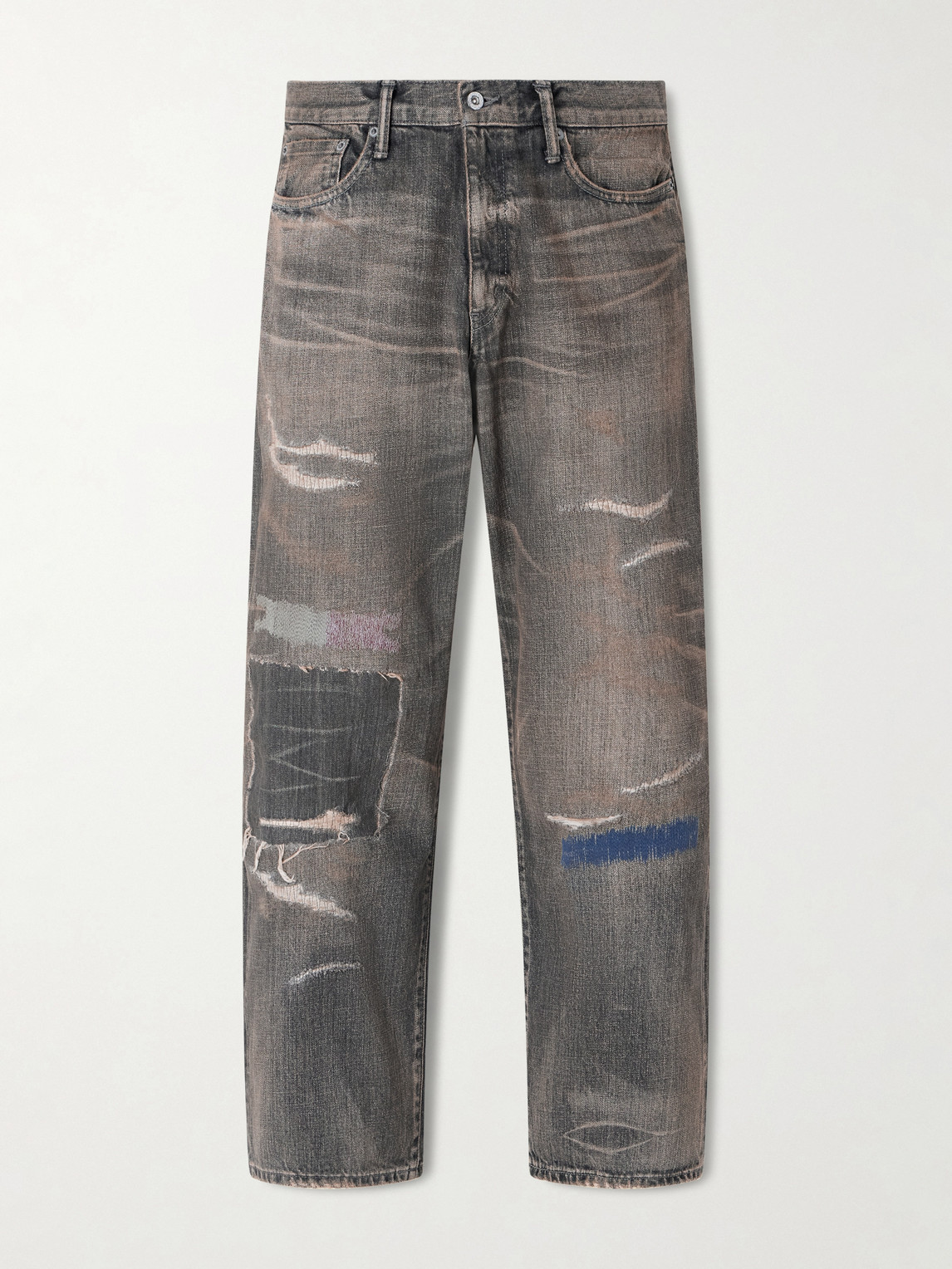 Neighborhood Savage Distressed Wide-Leg Jeans - Men